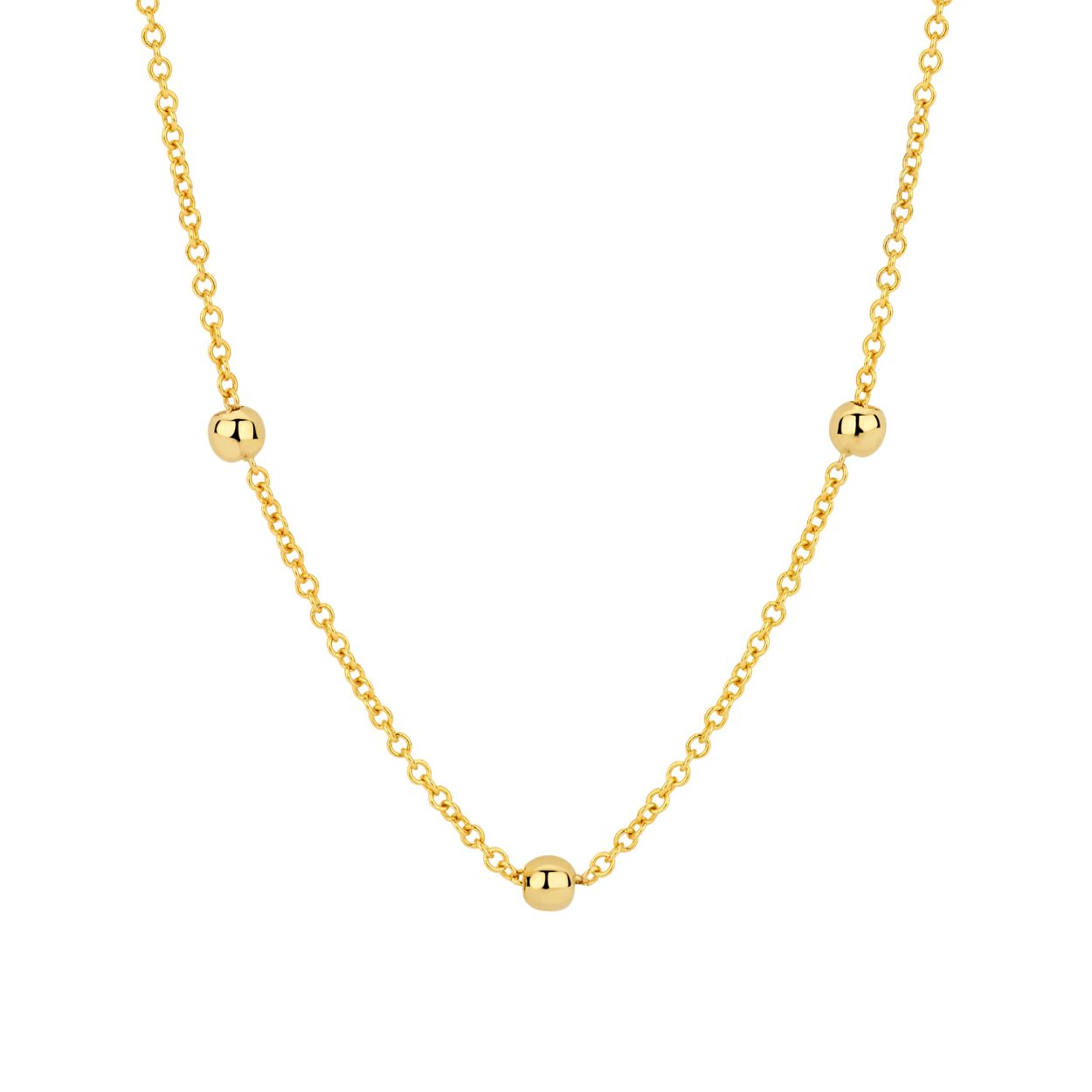 Dit is een  goudkleurige collier van het merk Blush voor dames