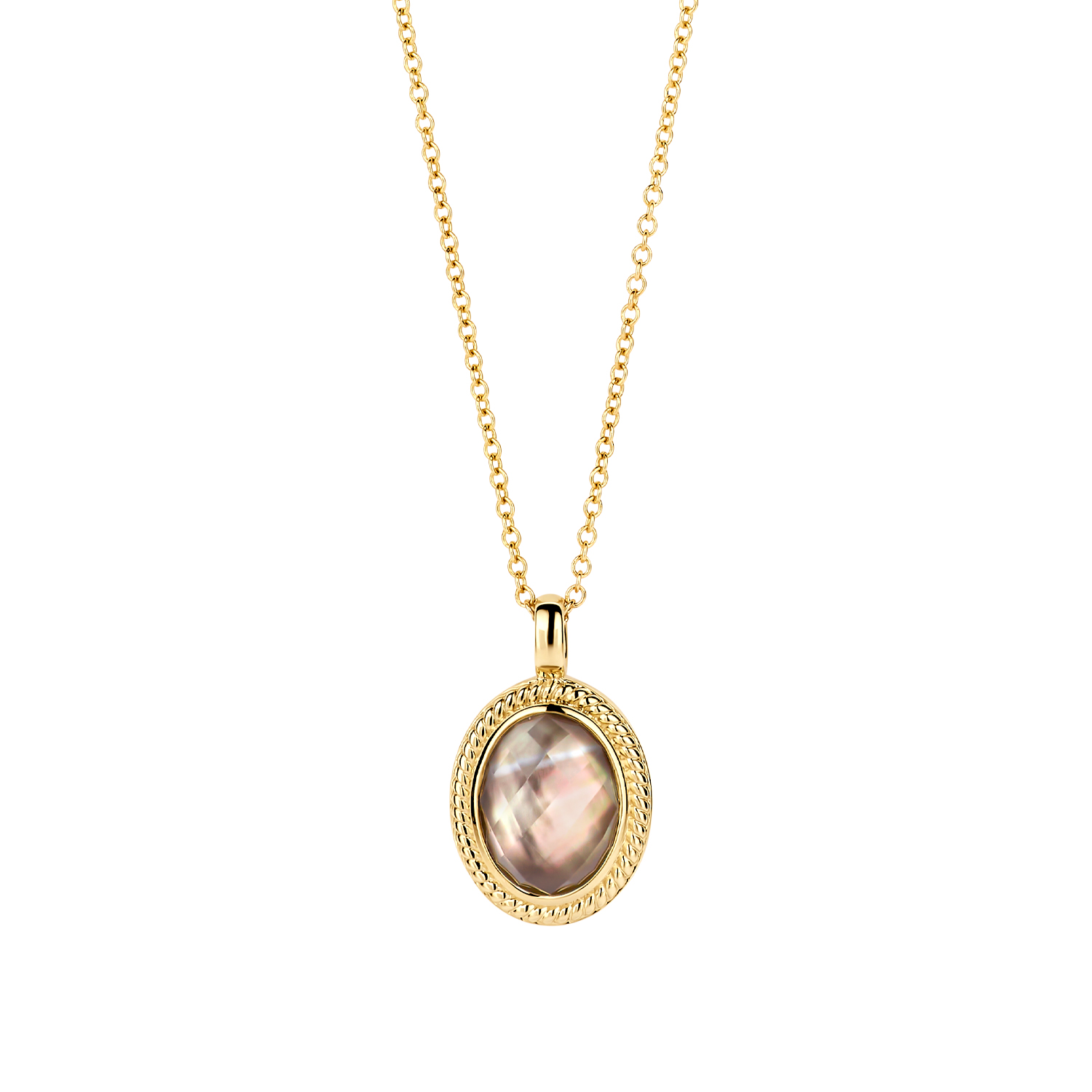 Tijdloze elegantie: 14k geelgouden collier met zwarte parelmoer en bergkristal

Op zoek naar een collier dat zowel klassiek als modern is? Dit 14k geelgouden collier met een hanger van zwarte parelmoer en bergkristal is de perfecte keuze. De combinatie van de diepe zwarte kleur van de parelmoer en de heldere schittering van het bergkristal creëert een opvallend contrast. De anker schakel geeft het collier een tijdloze uitstraling.