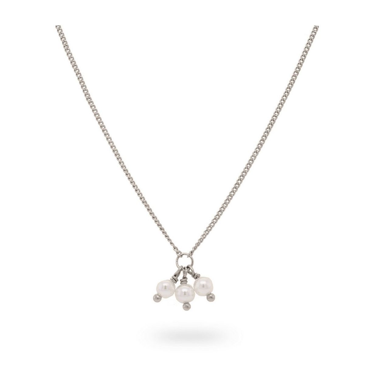 24Kae Collier met parels - 925 Sterling zilver gerhodineerd 32406S