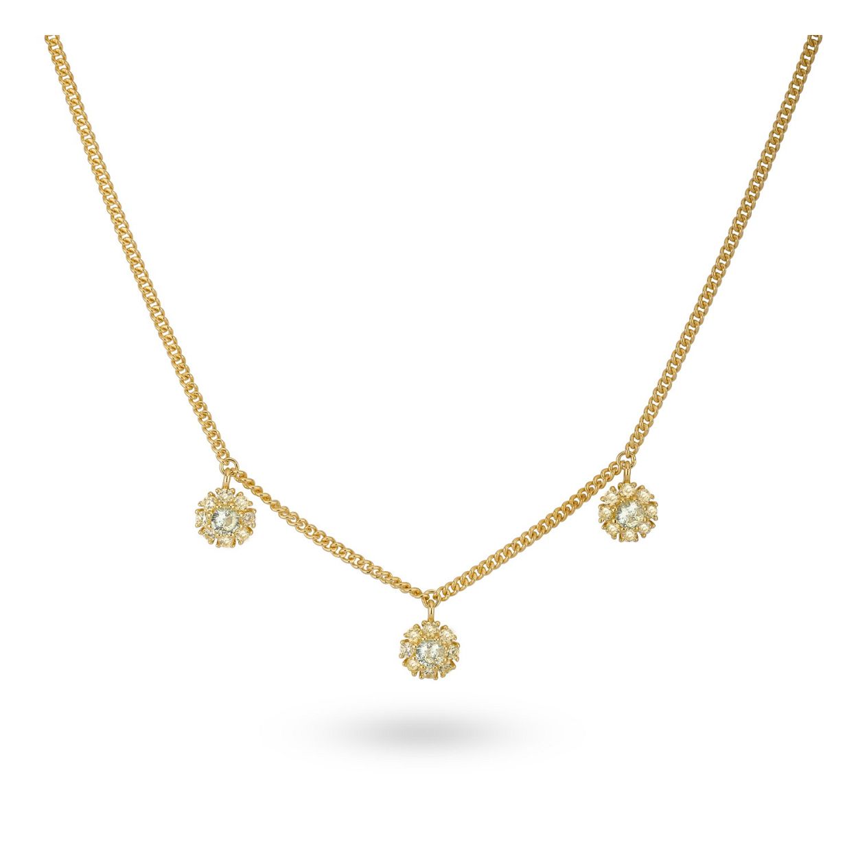 Deze klassieke ketting bevat bloemen gemaakt van zirconia stenen. De ketting hoort bij een familie en heeft dus een bijpassende armband en oorbellen. Zo kun je eindeloos combineren! Alle sieraden van 24Kae worden door Kae Sutherland met liefde en oog voor detail ontworpen. Elk 24Kae collier kenmerkt zich door zijn authenticiteit door een unieke handgemaakte bedel met gravure. Details: - Lengte collier: 42 cm met een verlenging van 5 cm Materiaal: - 925 Sterling zilver, voorzien van een 14k goudlaagje - Kubieke zirkonia stenen