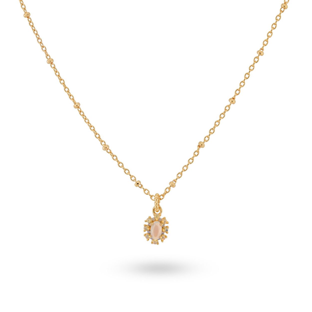 Collier met pendant en pastelstenen - 32436Y