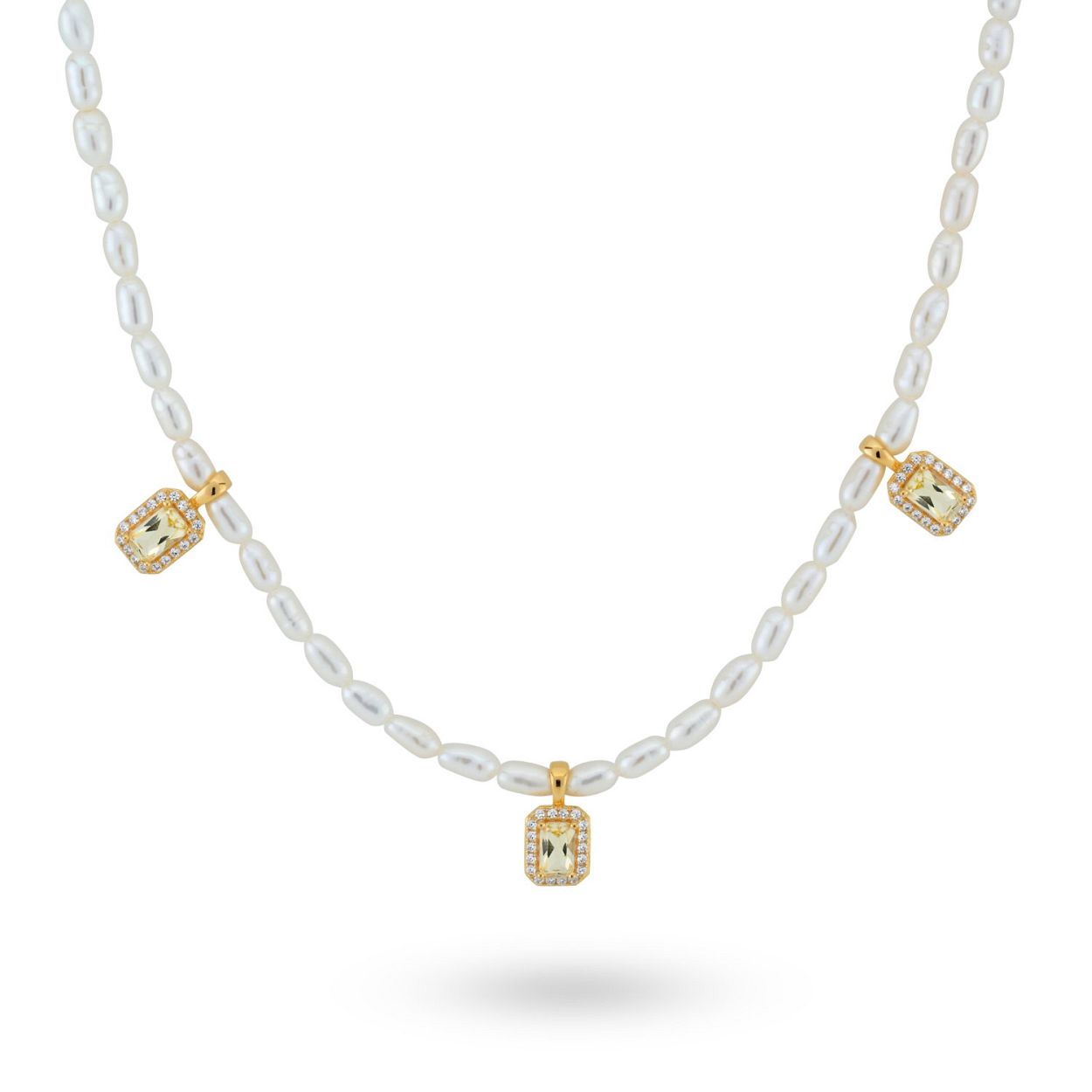 Zoetwaterparel collier met pendants - 32456Y