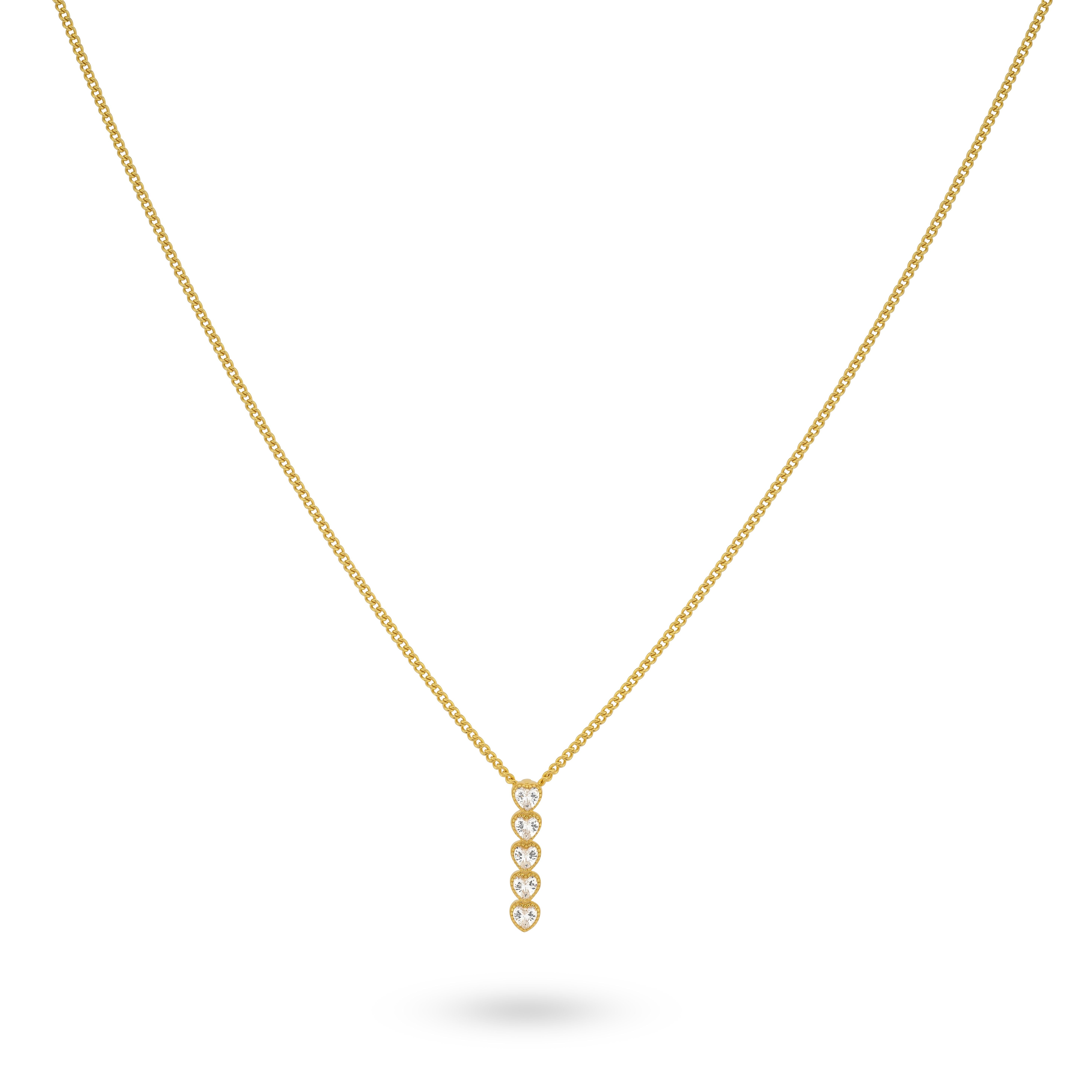 Ketting met hartjes hanger - 32475Y