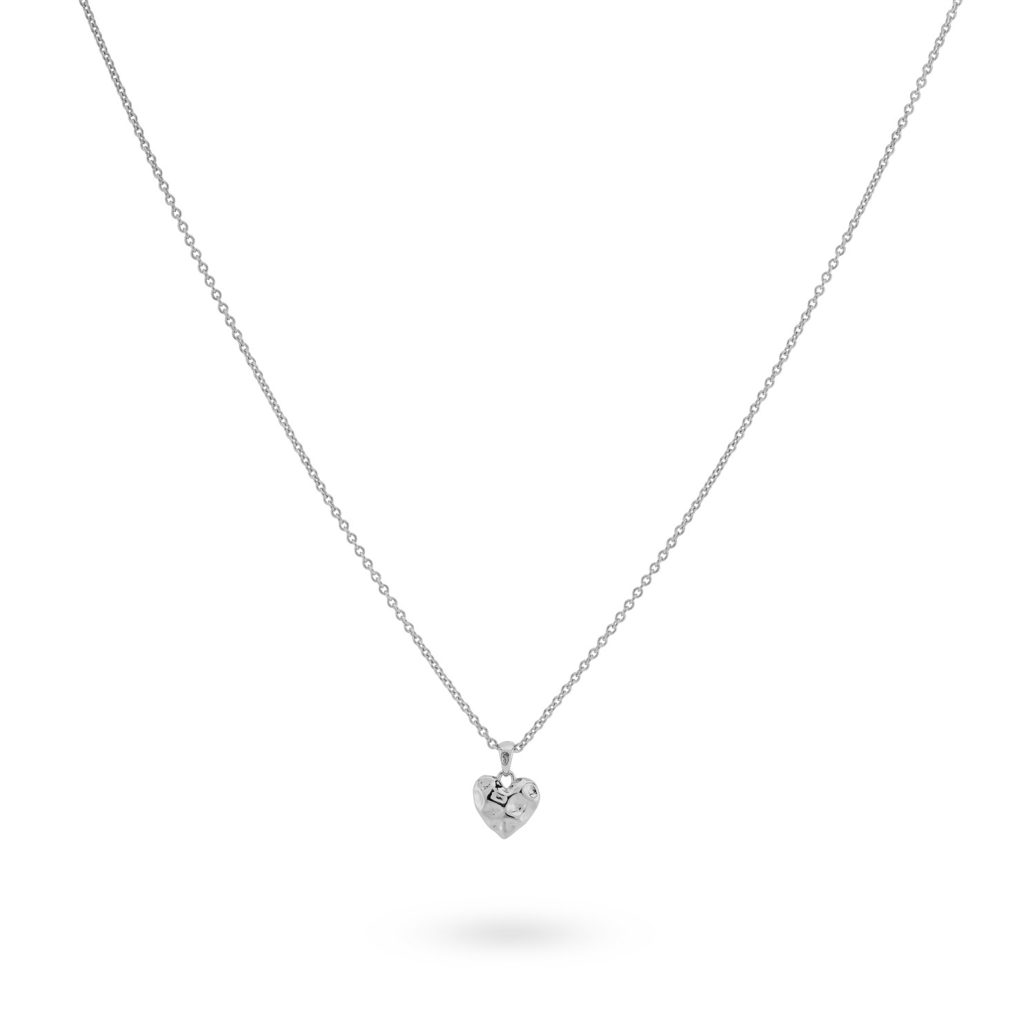 Ketting met structuur hartje - 32481S