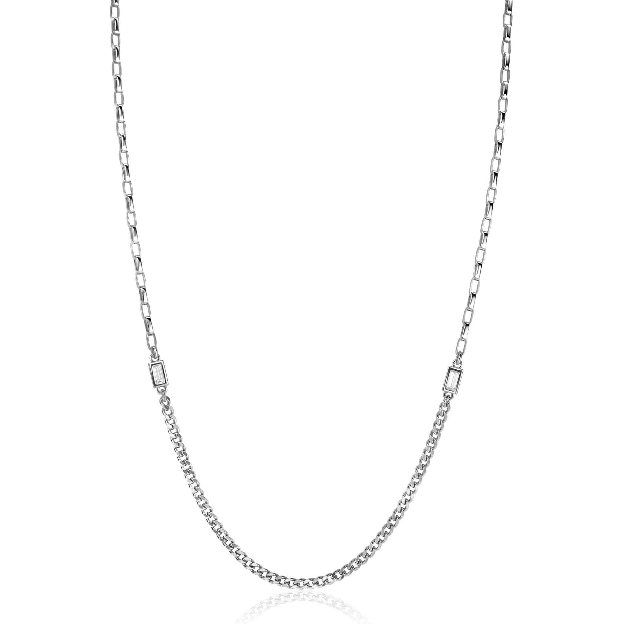 ZINZI ZILVEREN COLLIER MET ZIRKONIA 