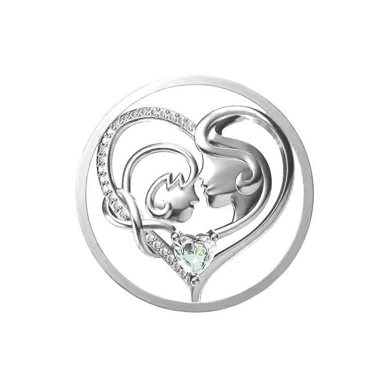 MY iMenso Grande (33mm) insignia fantasy "Infinity Mother & Child" (925/rhod-plated)