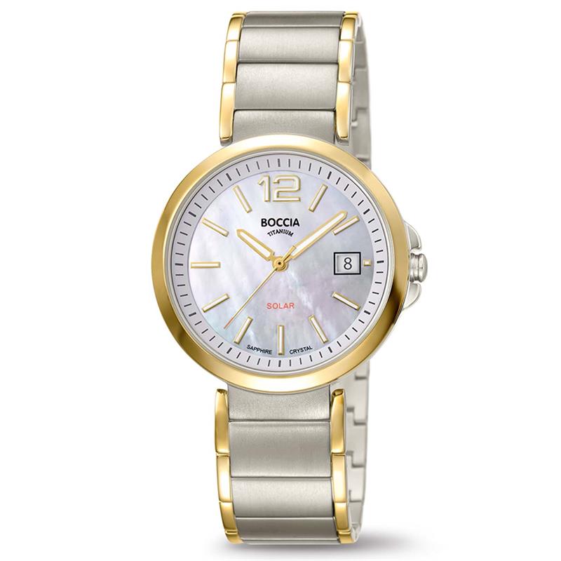 Boccia Titanium dames pols horloge.
Boccia Titanium: de specialist in het edelmetaal titanium � horloges en sieraden van puur (99,7%) titanium. Titanium heeft een hoog draagcomfort: het is licht in gewicht, huidvriendelijk en neemt de temperatuur van de huid snel aan. 