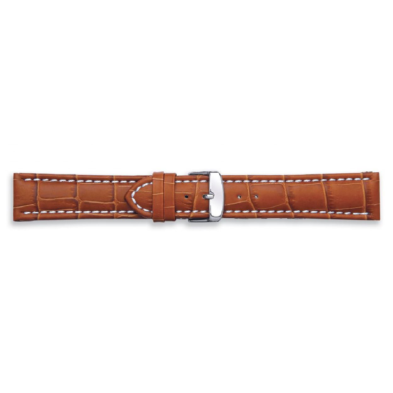 Een mooie horlogeband van het merk Condor gemaakt van leer. De kleur van deze horlogeband is bruin. De breedte is 22mm.