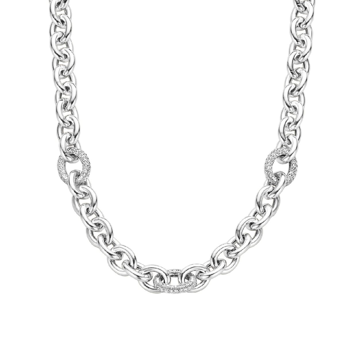 Deze collier is van het merk Moments. Het is een damessieraad gemaakt van zilver. De collier is zilver van kleur.