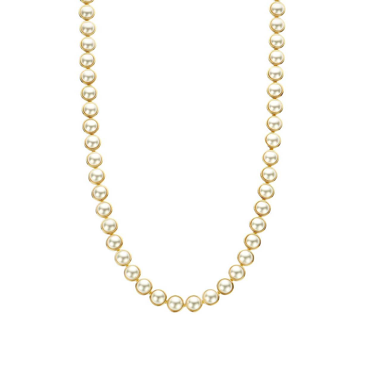 Ti Sento verguld zilveren collier met parels