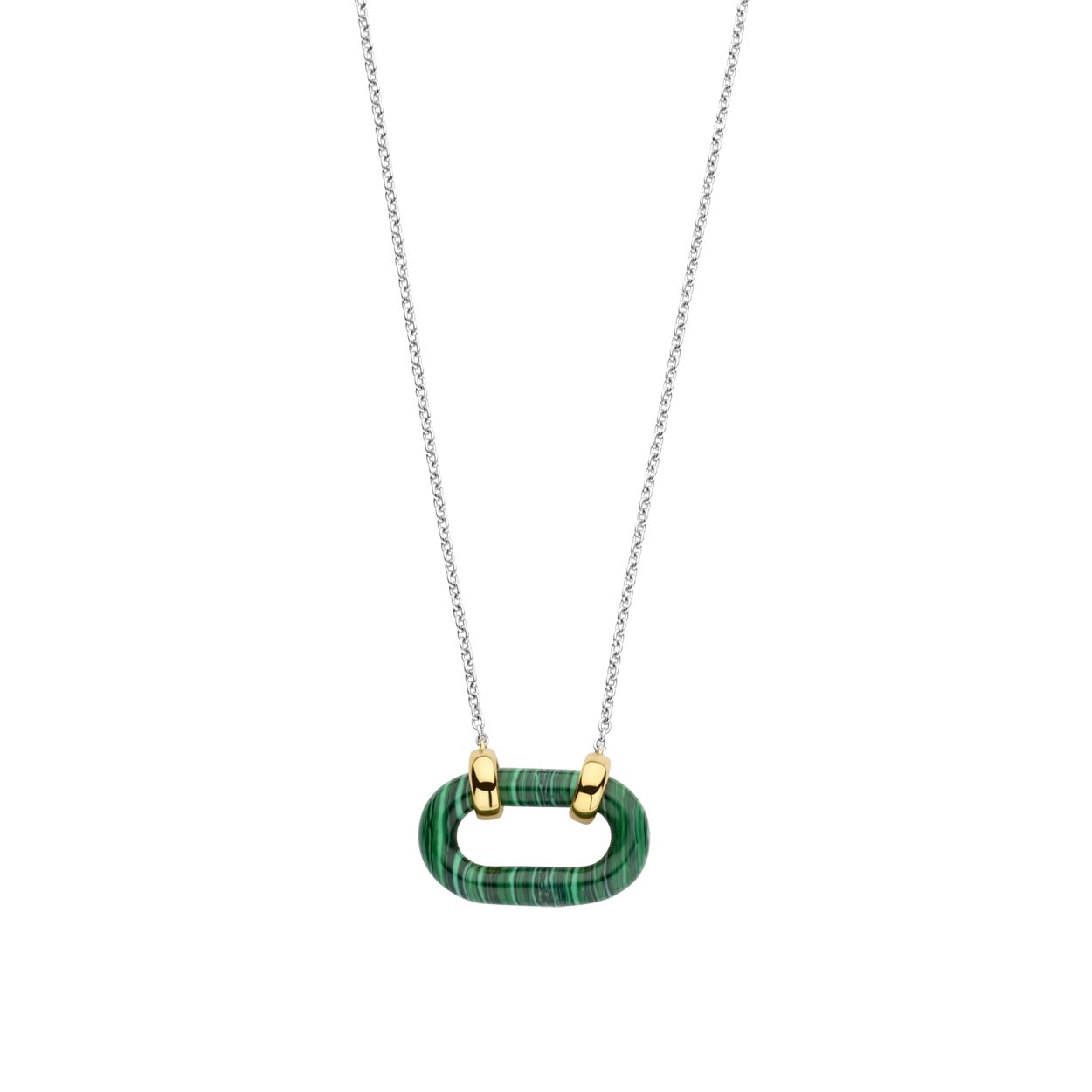 Dit TI SENTO - Milano Collier 34012MA is gemaakt van Zilver gold plated. De kleurstelling van dit collier is Malachiet. Alle TI SENTO - Milano producten worden geleverd in een luxe geschenkverpakking.