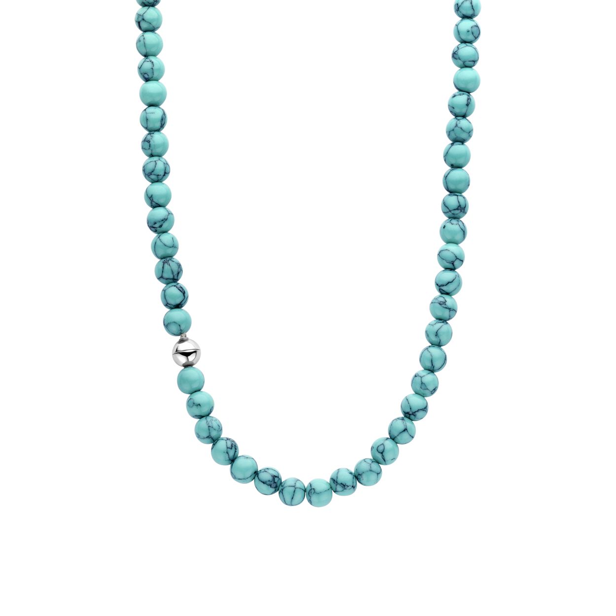 Dit TI SENTO - Milano Collier 34016TQ is gemaakt van Zilver platina verguld. De kleurstelling van dit collier is Turquoise. Alle TI SENTO - Milano producten worden geleverd in een luxe geschenkverpakking.