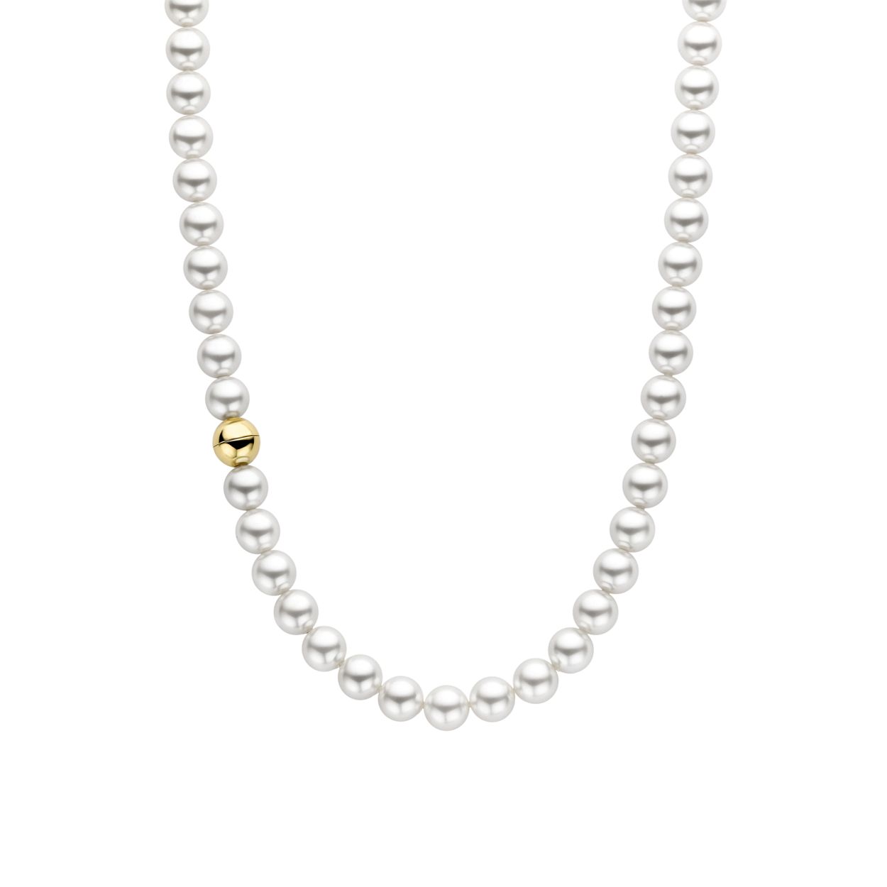 Dit TI SENTO - Milano Collier 34016YP is gemaakt van Zilver gold plated. De kleurstelling van dit collier is Wit (Letter). Alle TI SENTO - Milano producten worden geleverd in een luxe geschenkverpakking.