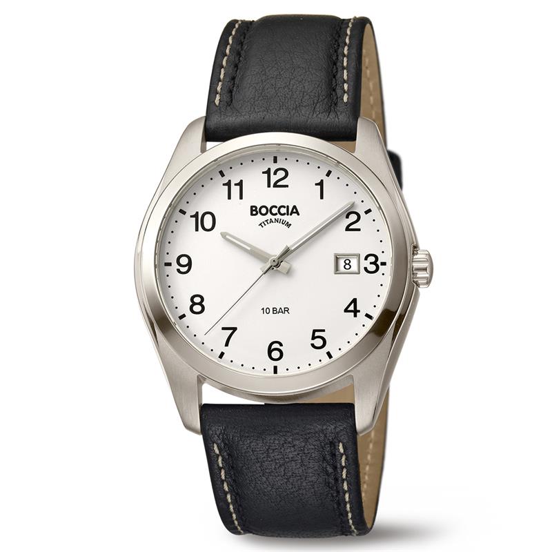 Boccia Titanium 3608-13
Dit horloge met leren band van Boccia Titanium geeft elke outfit een stijlvolle look. Draagbaar bij elke gelegenheid en een horloge waar je jarenlang draagplezier van zult hebben. 

