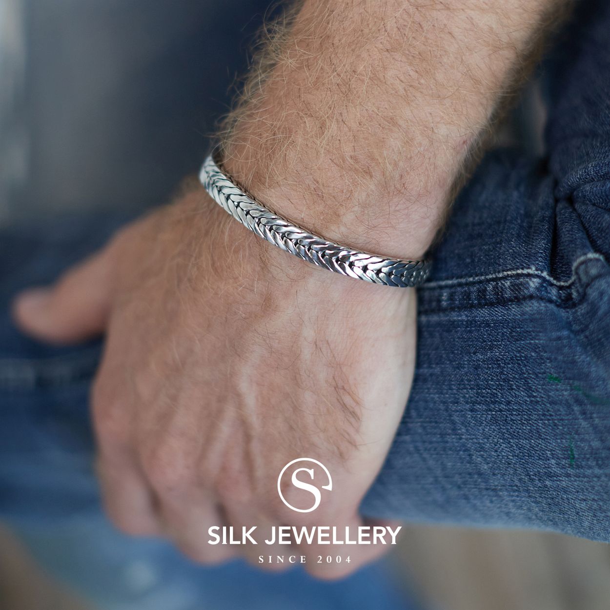 zilveren Silk armband, model 366 in 19cm