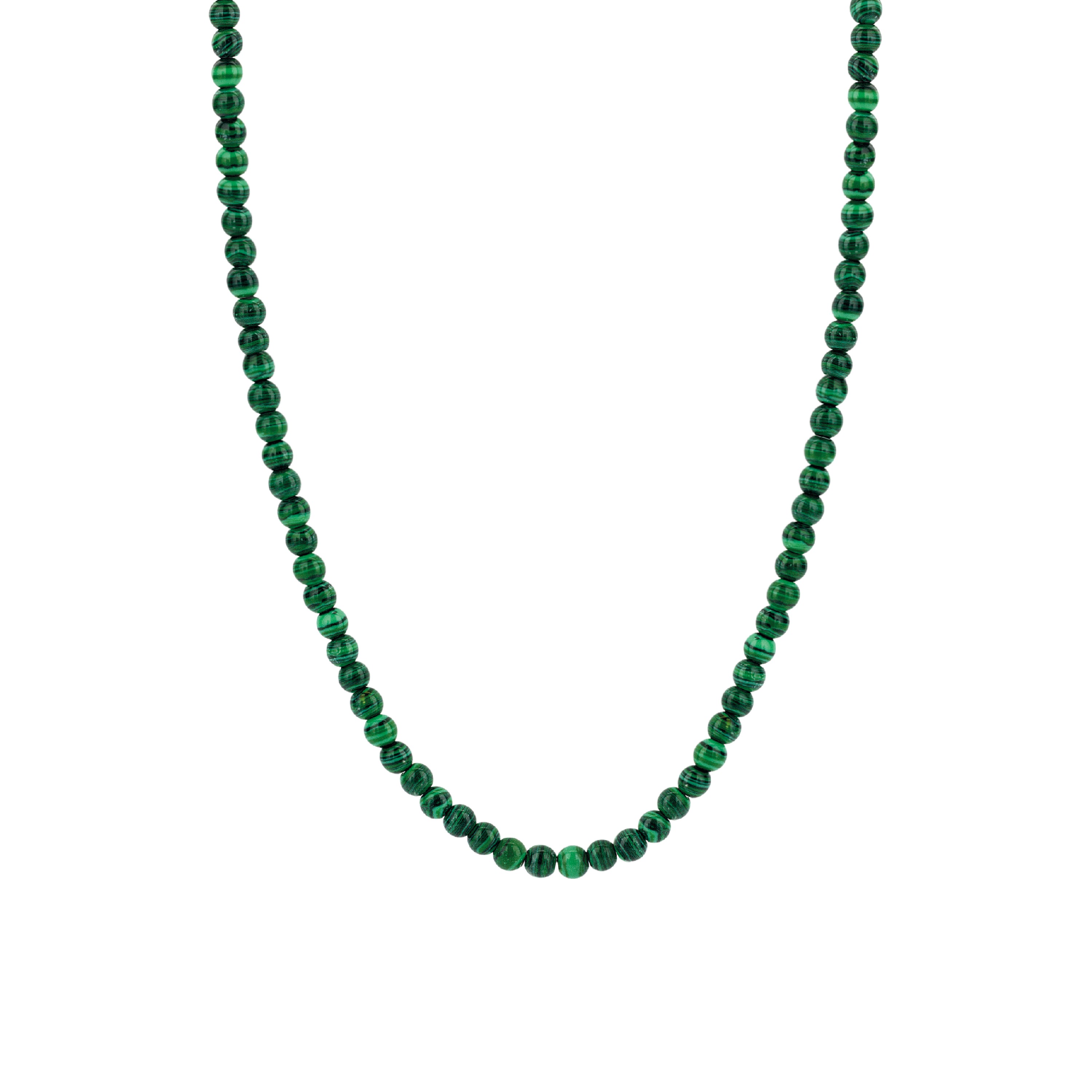 Deze zilveren TI SENTO kralenketting 3916MA heeft een rij malachietgroene stenen. Duik in de prachtige wereld van Art-deco met dit klassieke vintage sieraad.