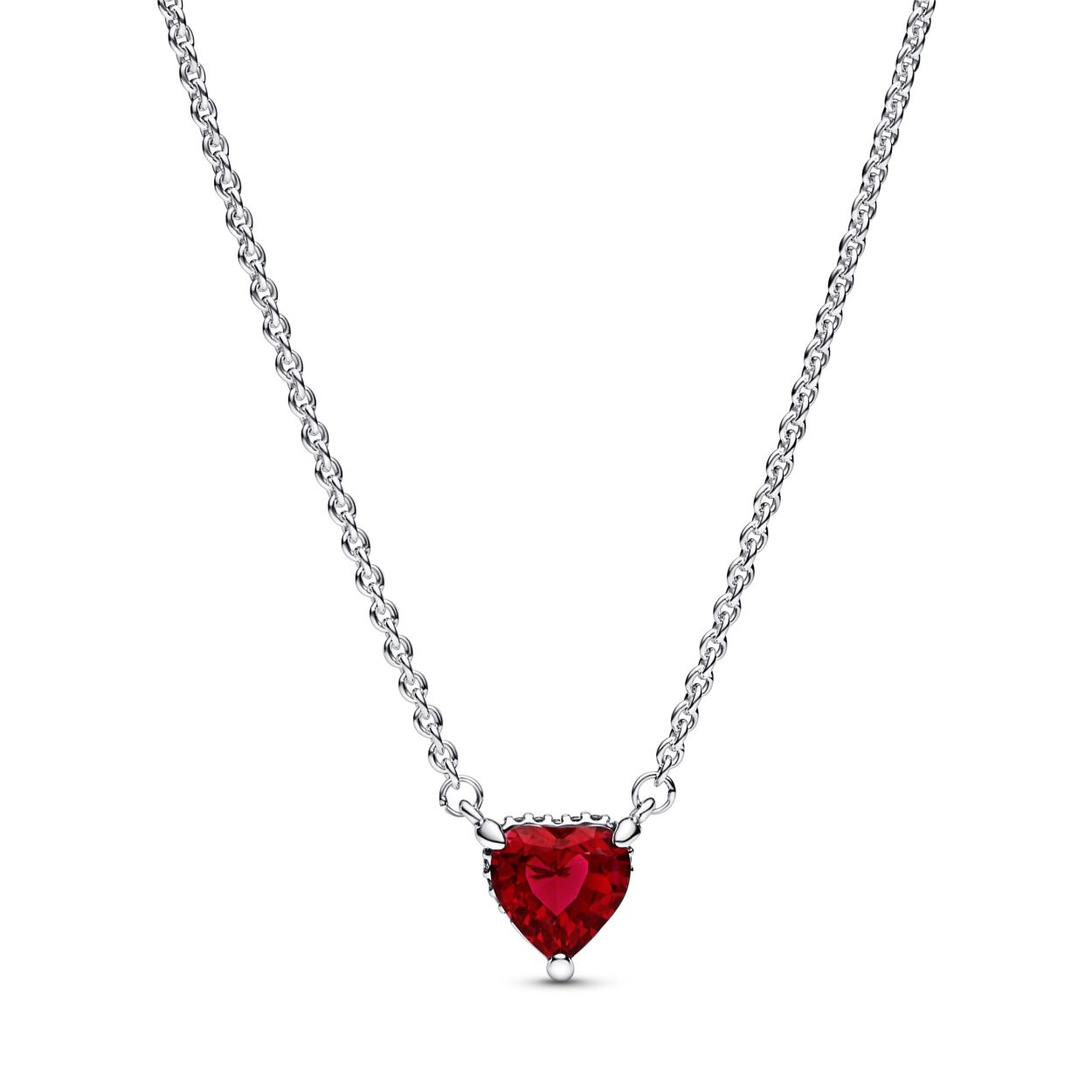 Collier Pendant Halo C�ur Scintillant