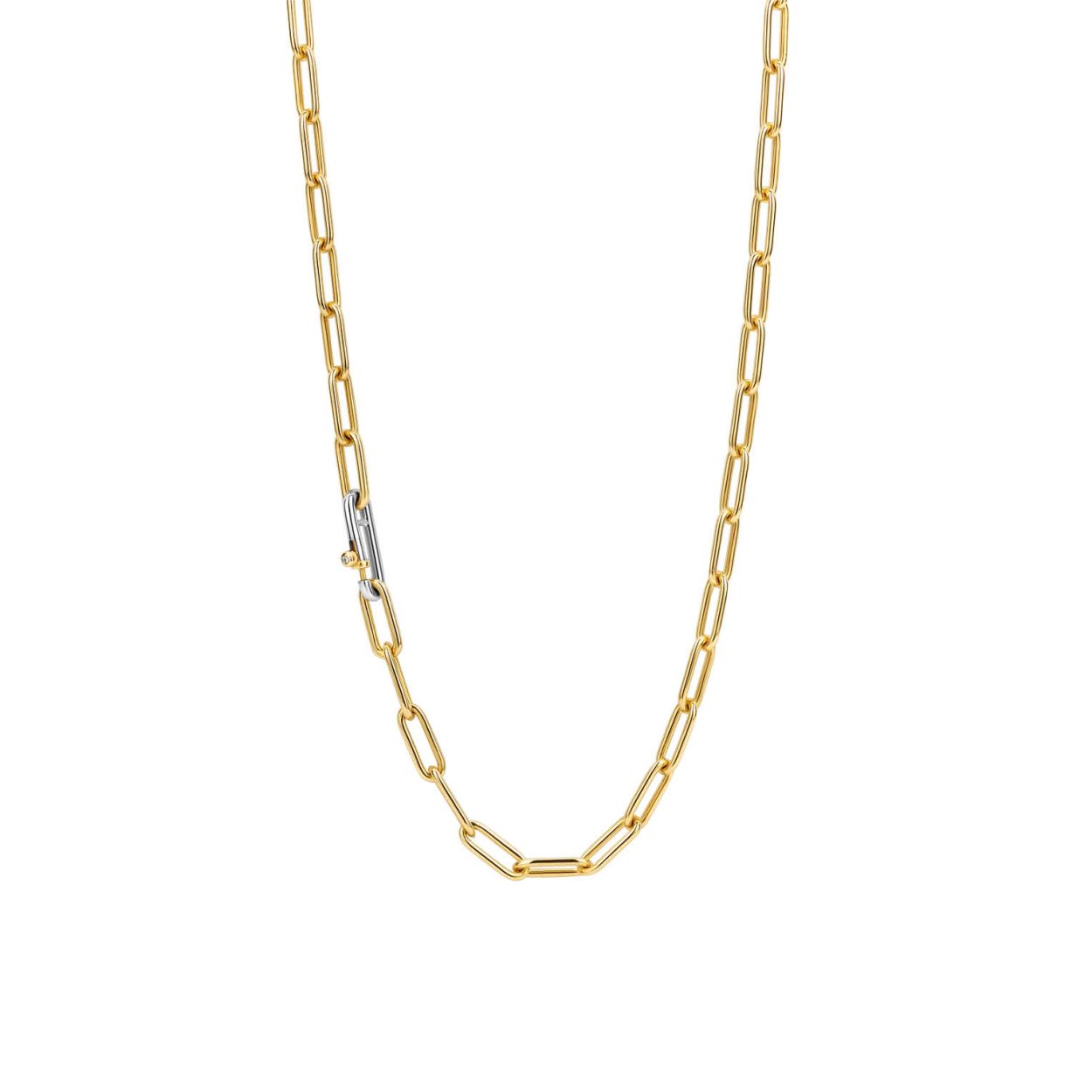Dit TI SENTO - Milano Collier 3947SY is gemaakt van Zilver met een geelgouden plating. De kleurstelling van dit collier is Zilver geelgoud verguld. Alle TI SENTO - Milano producten worden geleverd in een luxe geschenkverpakking.