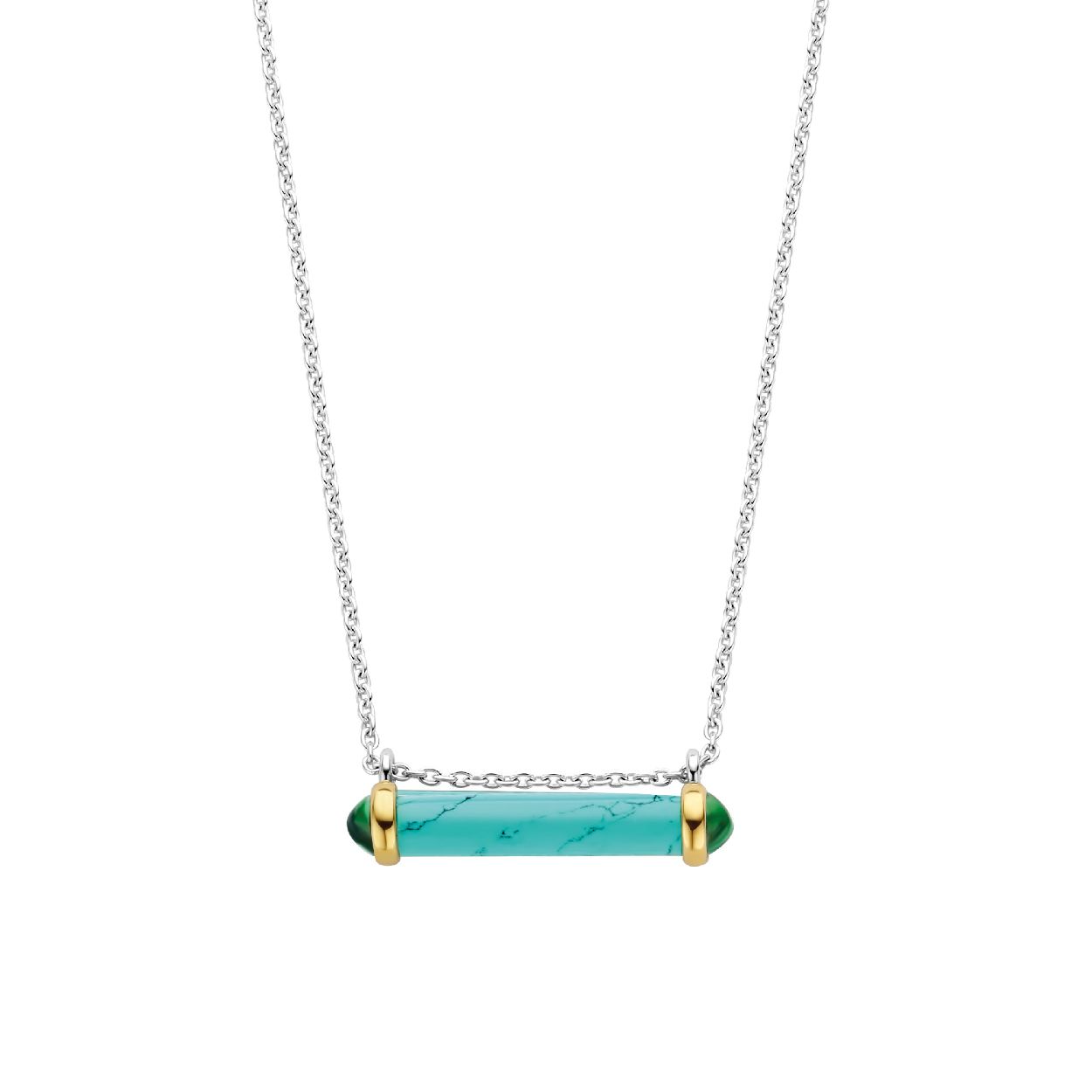 Dit is een Collier van het merk TI SENTO Milano. Dit sieraad heeft de volgende kleur: Turquoise