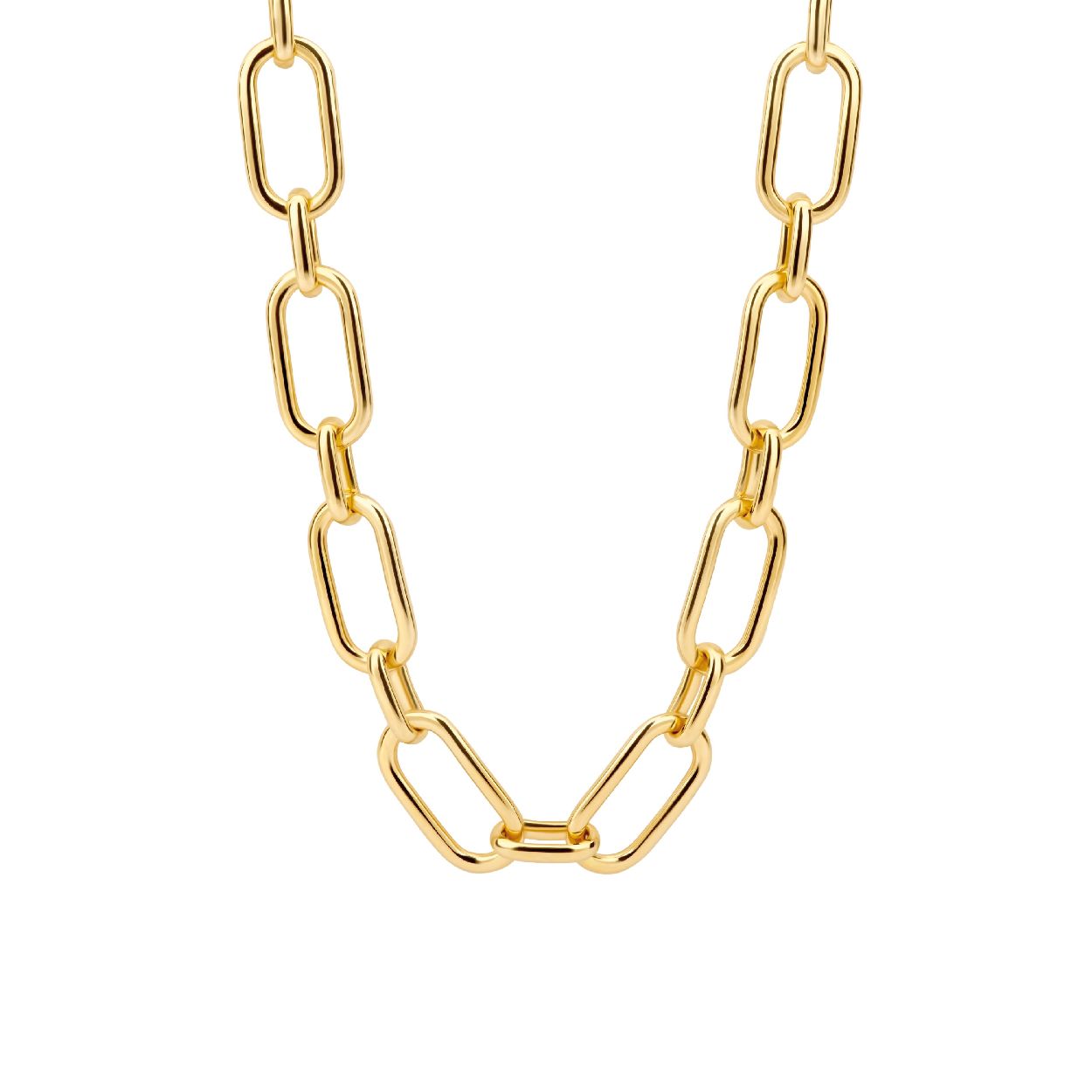 Dit is een Collier van het merk TI SENTO Milano. Dit sieraad heeft de volgende kleur: Zilver geel verguld