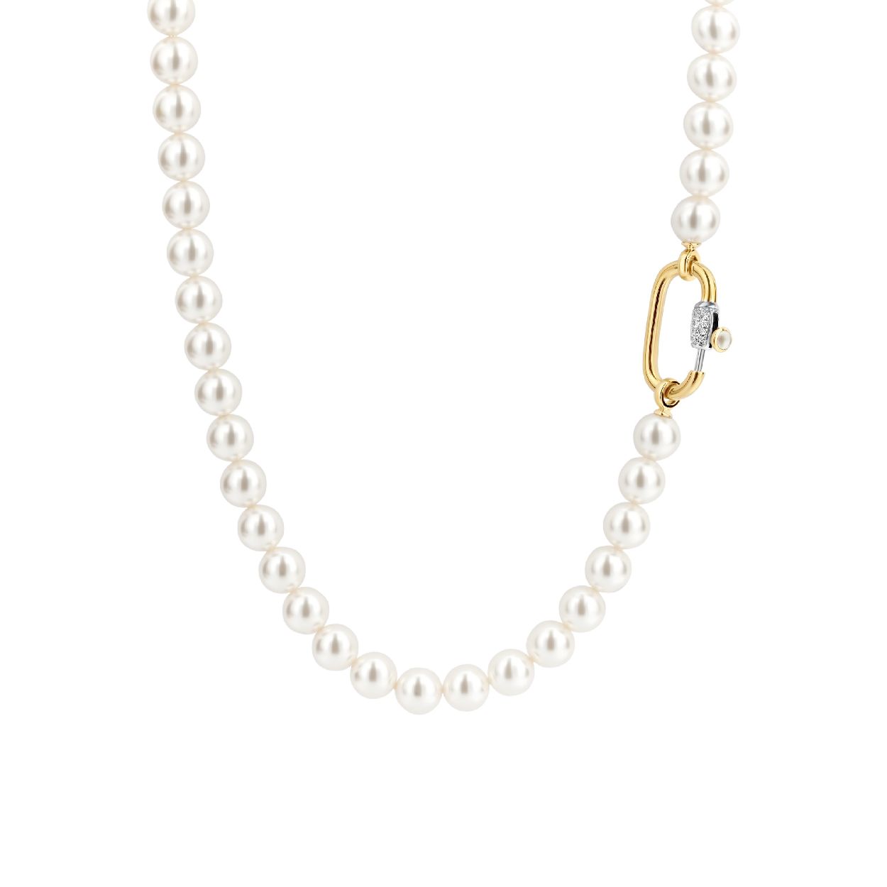 Dit is een Collier van het merk TI SENTO Milano. Dit sieraad heeft de volgende kleur: Wit parel