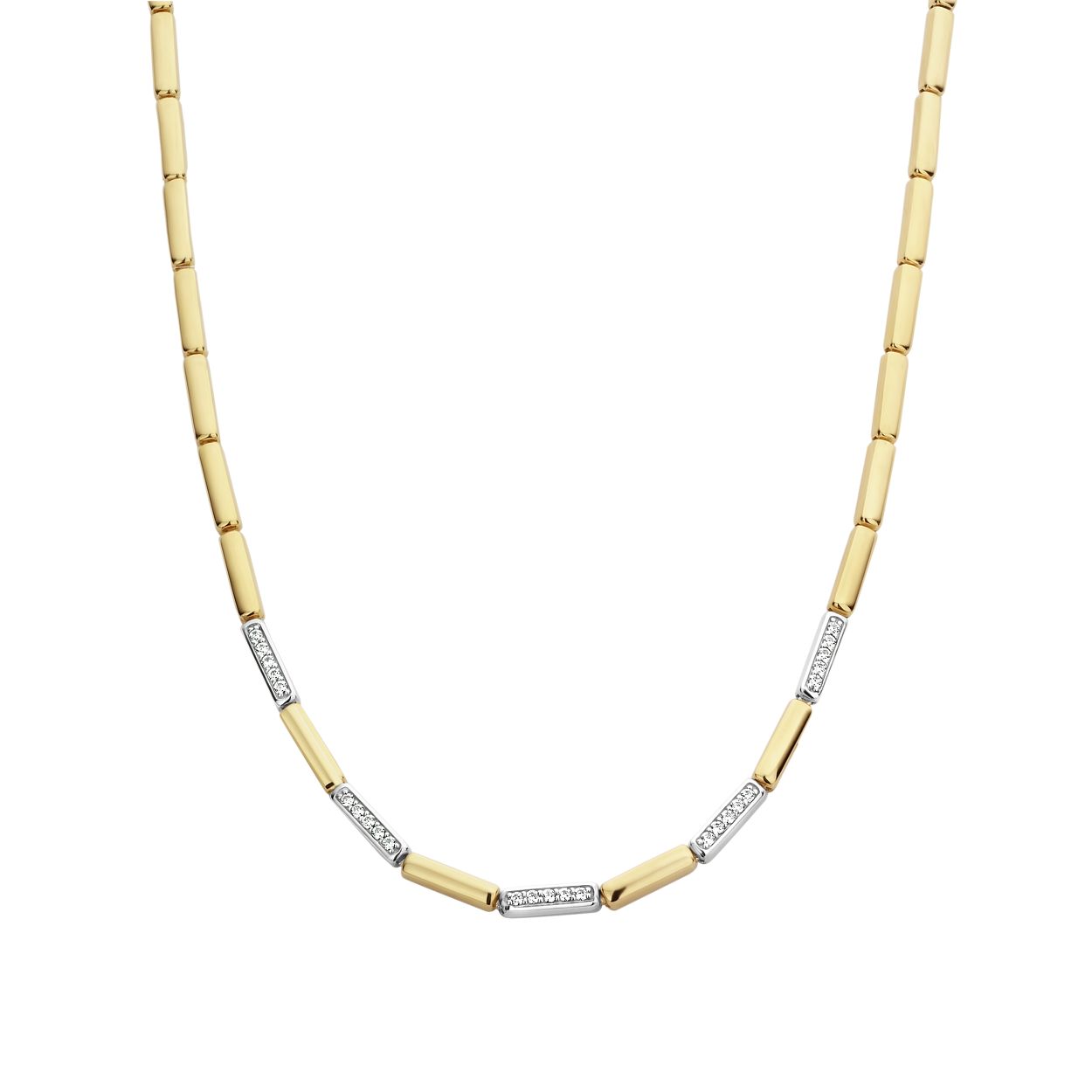 Dit TI SENTO - Milano ti-sento-milano-necklace-3997zy 3997ZY is gemaakt van Zilver gold plated. De kleurstelling van dit collier is Wit met geel verguld. Alle TI SENTO - Milano producten worden geleverd in een luxe geschenkverpakking.