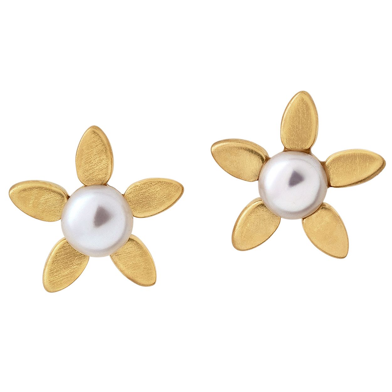 Forget-me-not oorbellen - Goud verguld