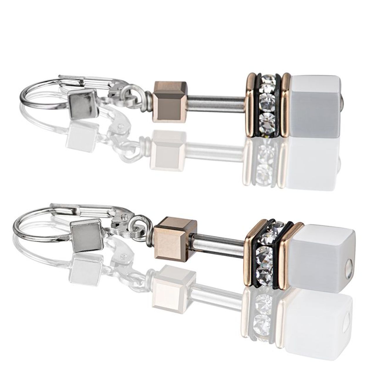 Coeur de Lion oorhangers, White, 4016/20-1400