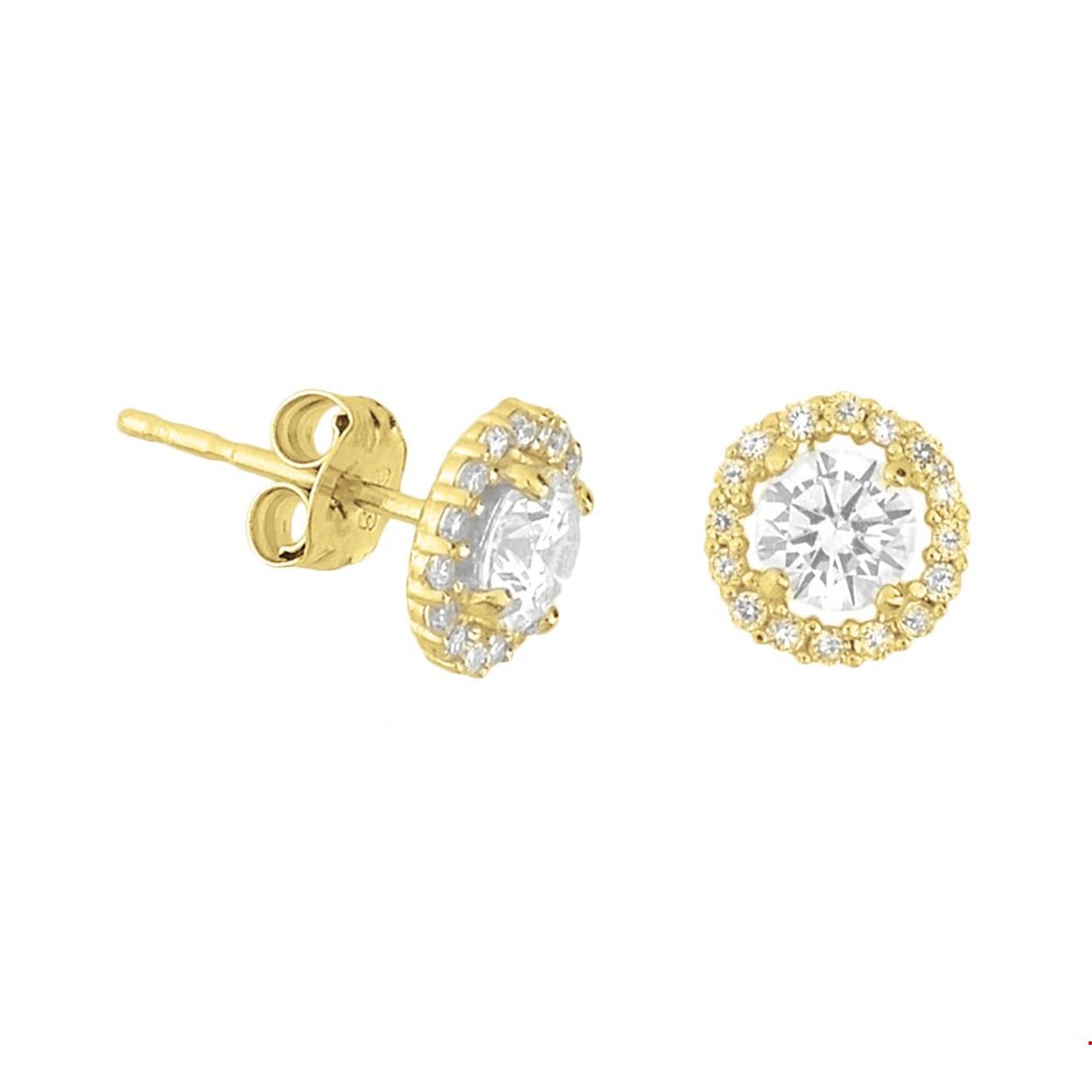 14krt Geelgoud Oorstekers 7mm Zirkonia
Doelgroep: dames
Zetting: chatonzetting