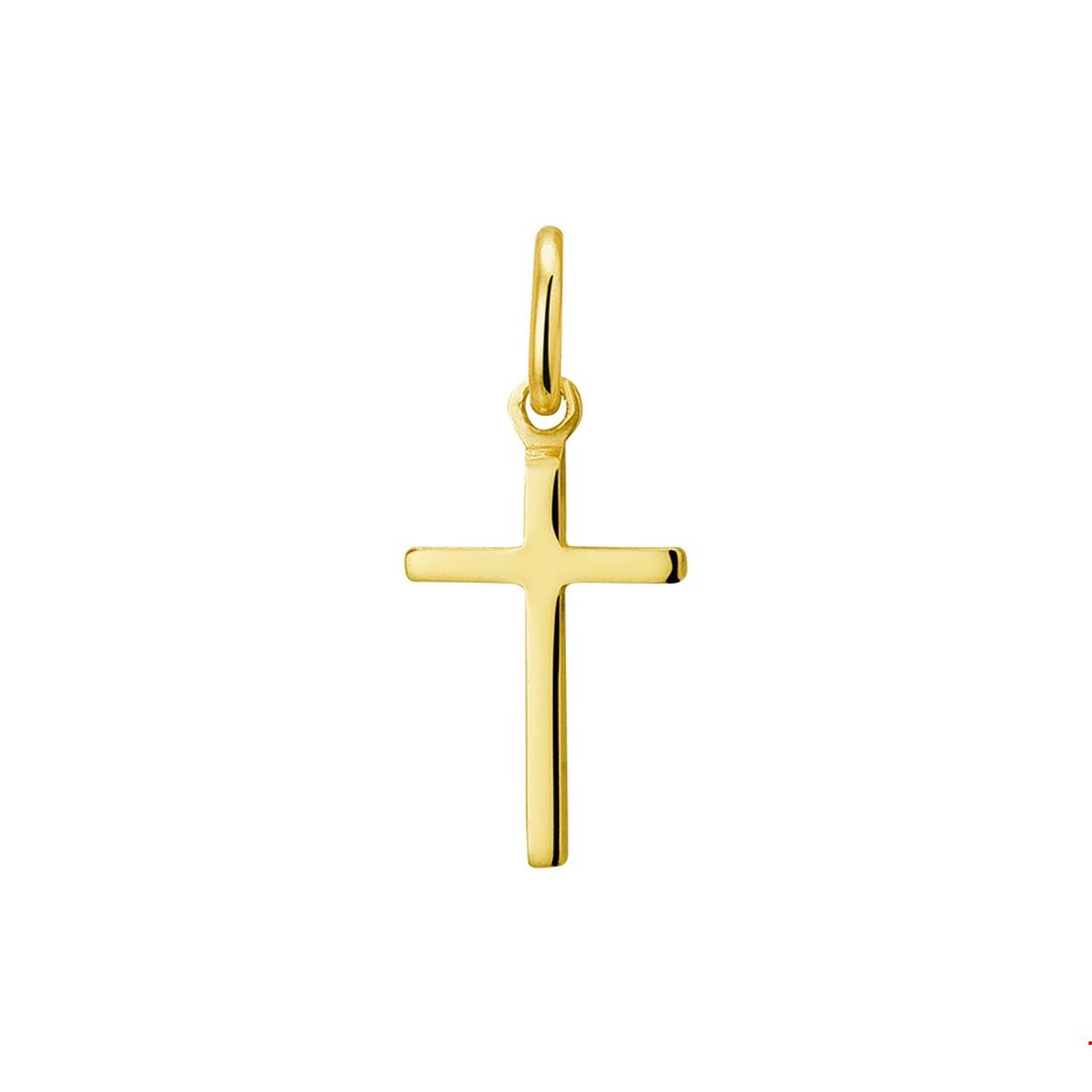 Gouden hanger kruis unisex