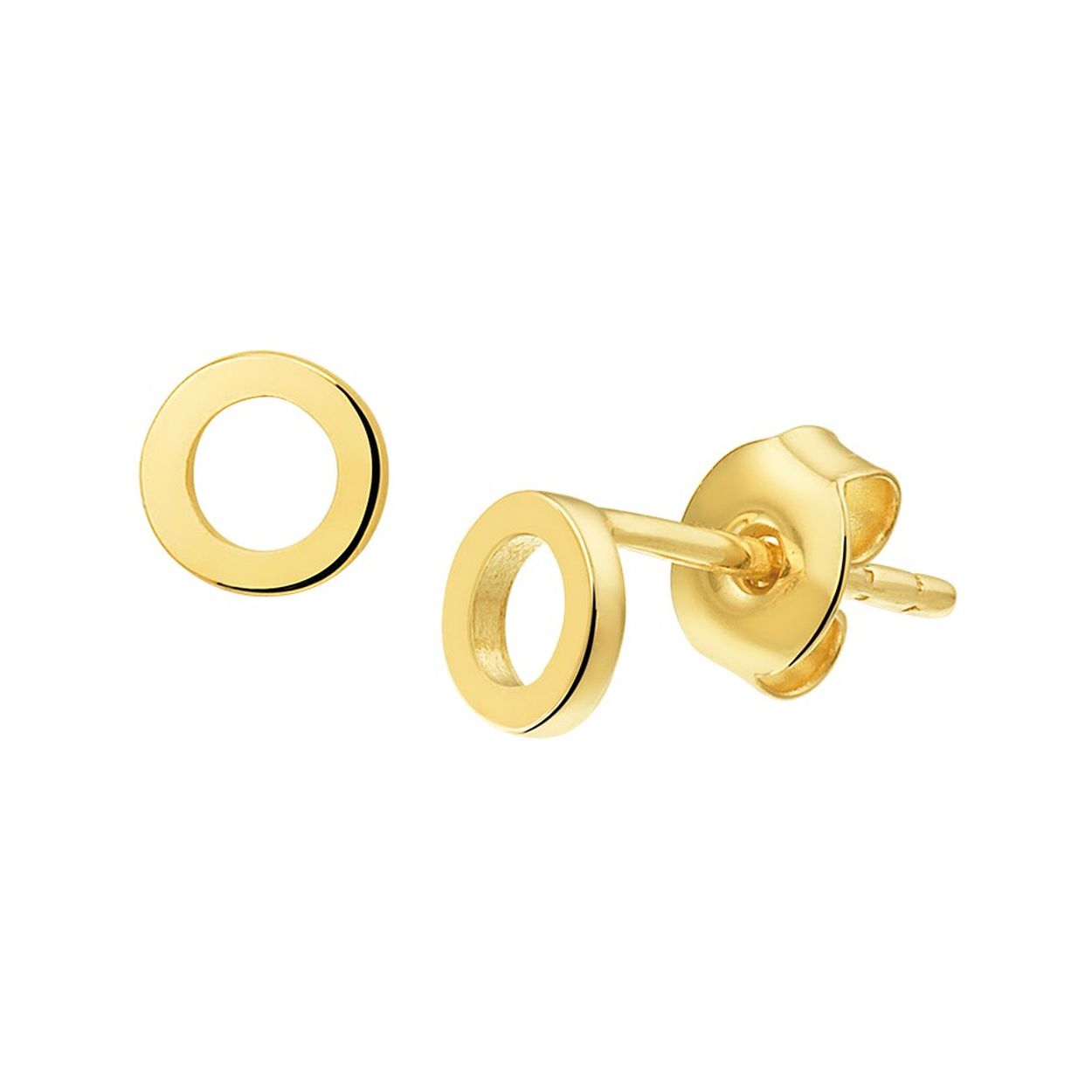 14K GOUDEN OORSTEKERS RONDJE 4020696