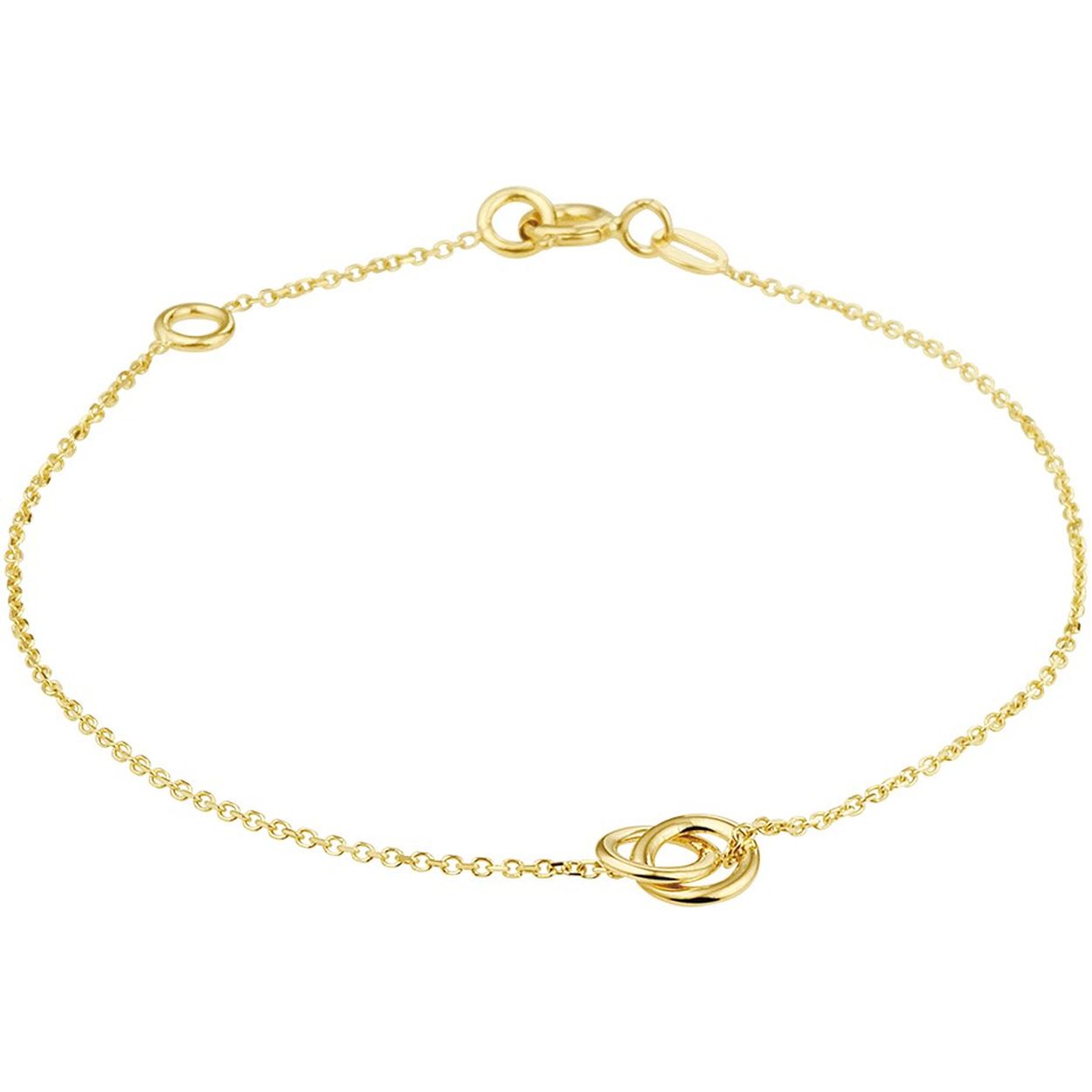 Moderne 14k geelgouden anker armband met poli afgewerkte open rondjes van 6mm uitgevoerd met een veerring. De armband heeft draaglengtes van 16 en 18cm. Tip: Door het design is deze armband perfect te combineren met andere sieraden uit onze collectie of je eigen stash! Zo creeer je elke keer weer een nieuwe look!

Kortste lengte: 16
Langste lengte: 18

