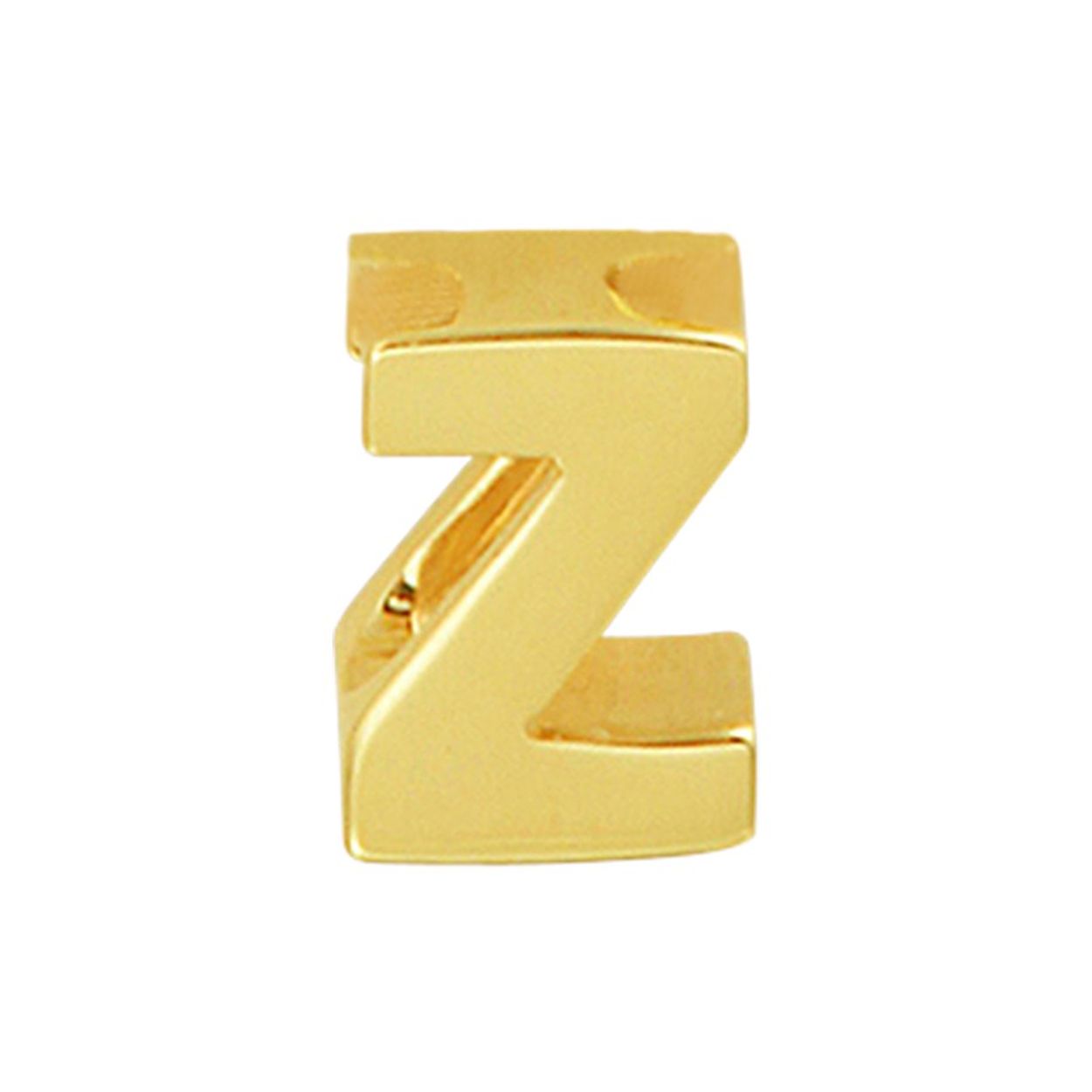 14k Geelgouden hanger uitgevoerd in de letter Z. De hanger heeft een afmeting van 5.5x4.0mm.