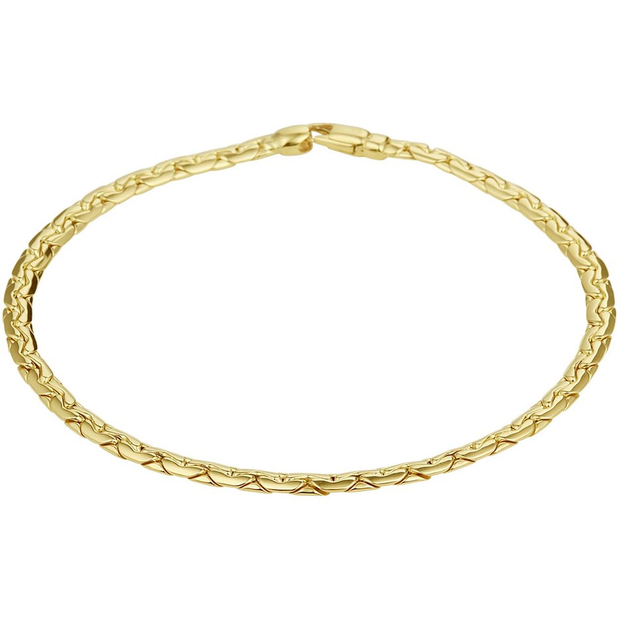 14k Geelgouden armband met een schakelbreedte van 3.2mm. De armband heeft een draaglengte van 19cm en een stevige karabijn sluiting.