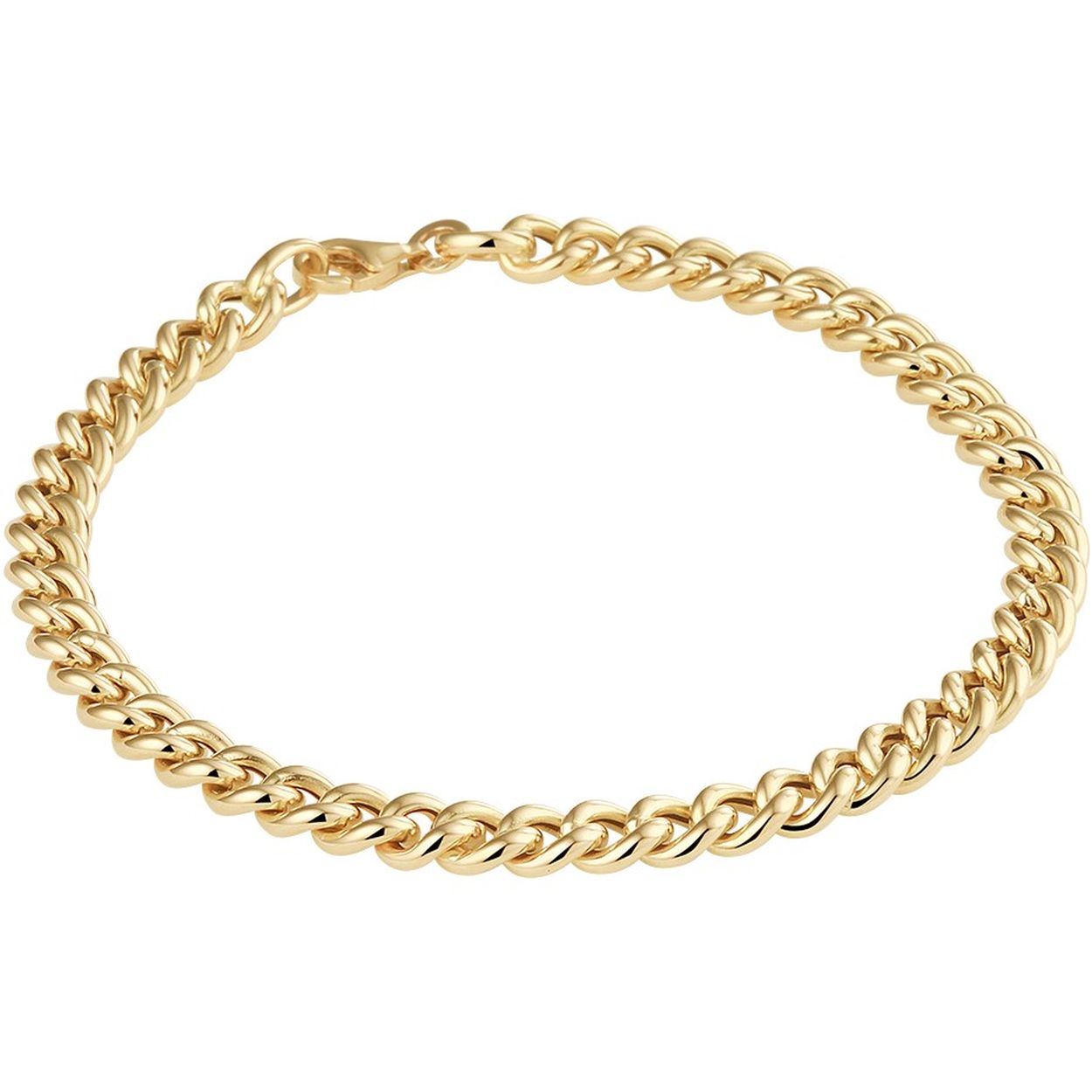 14k Geelgouden armband met een schakelbreedte van 5.2mm en een stevige karabijn sluiting. De armband heeft een draaglengte van 19 cm.