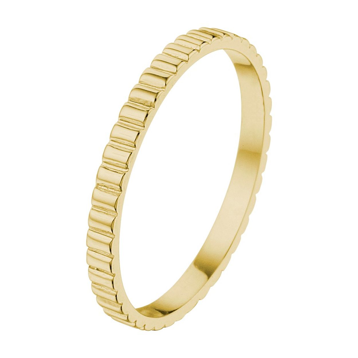 14k Geelgouden aanschuifring. De ring heeft een breedte van 2mm.