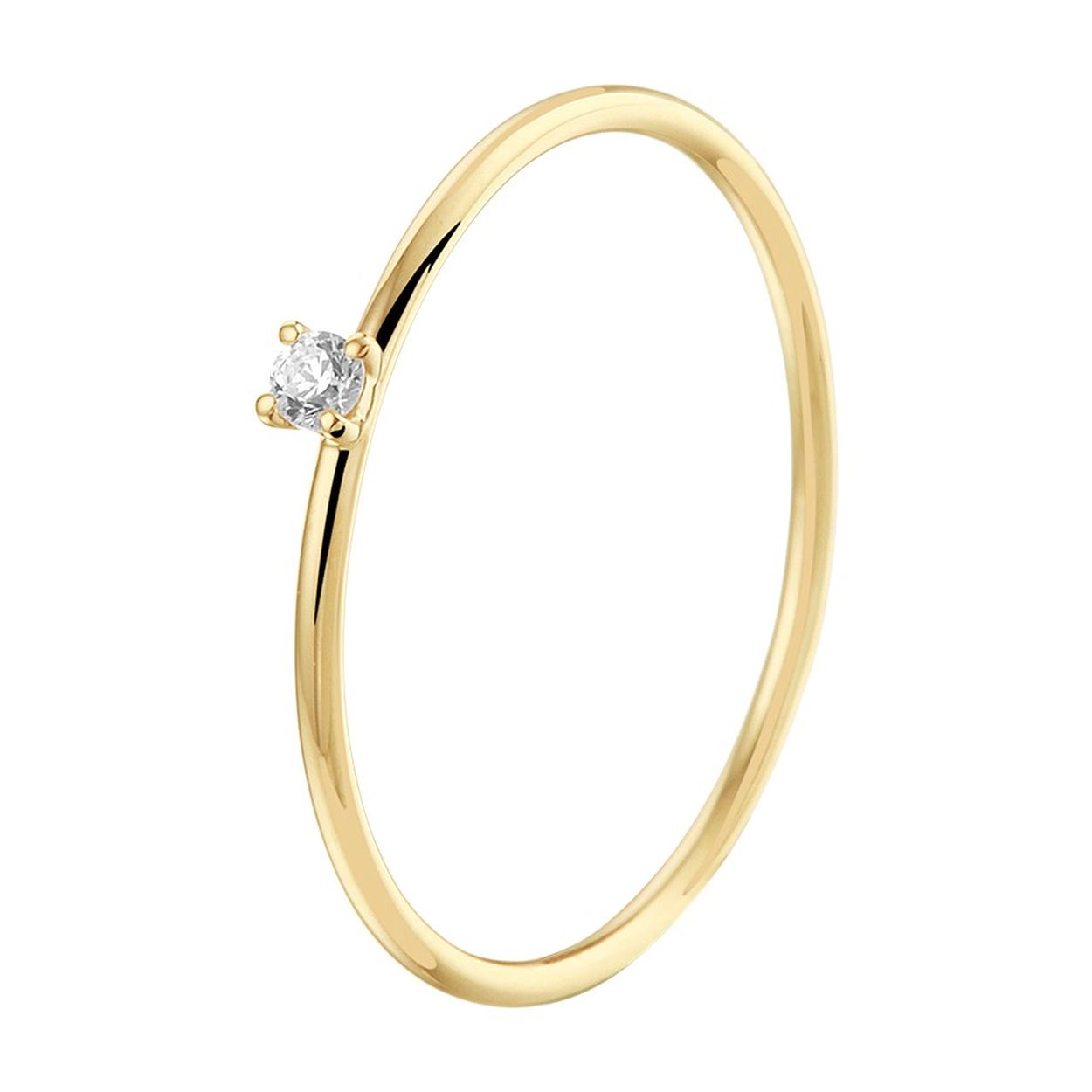 14krt Geelgoud Ring Zirkonia
14k Geelgouden aanschuifring uitgevoerd met een schitterende zirkonia. De ring heeft een breedte van 2mm.