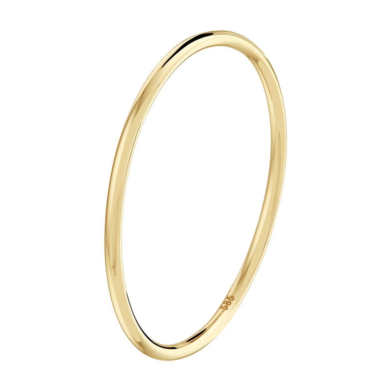 14k Geelgouden aanschuifring. De ring heeft een breedte van 1mm.