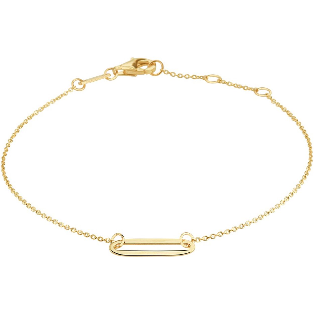 14k Geelgouden armband uitgevoerd met een ankerschakel met een afmeting van 4x16mm. De armband heeft een draaglengte van 16.5, 17.5 en 18.5cm en is uitgevoerd met een stevige karabijn sluiting.