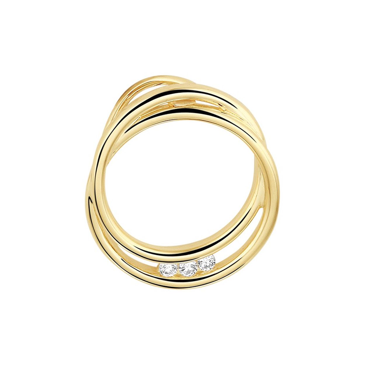 14 Karaat geelgouden hanger uitgevoerd met 0.06 caraat diamant H/SI in een rail zetting. De hanger heeft een afmeting van 19x17.5mm.