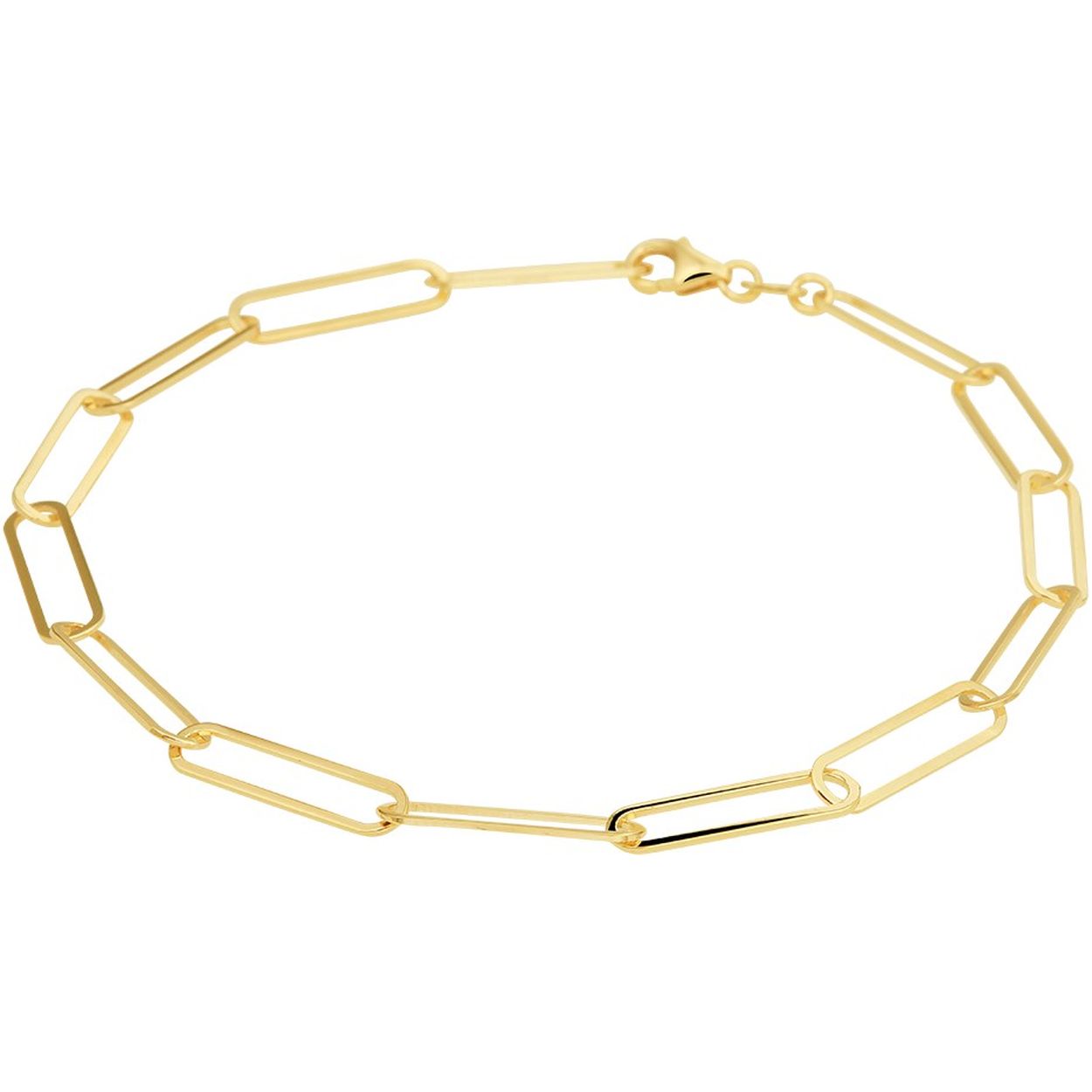 14k Geelgouden anker armband met een schakelbreedte van 4mm en uitgevoerd met een stevige karabijn sluiting. De armband heeft een draaglengte van 19.5cm.