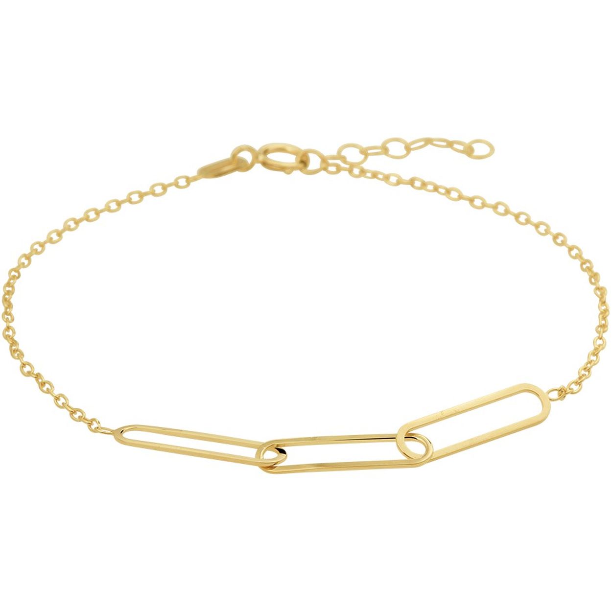 14k Geelgouden armband met een breedte van 4mm. De armband heeft een draaglengte van 16cm met een extensie van 2cm en is uitgevoerd met een stevige karabijn sluiting.