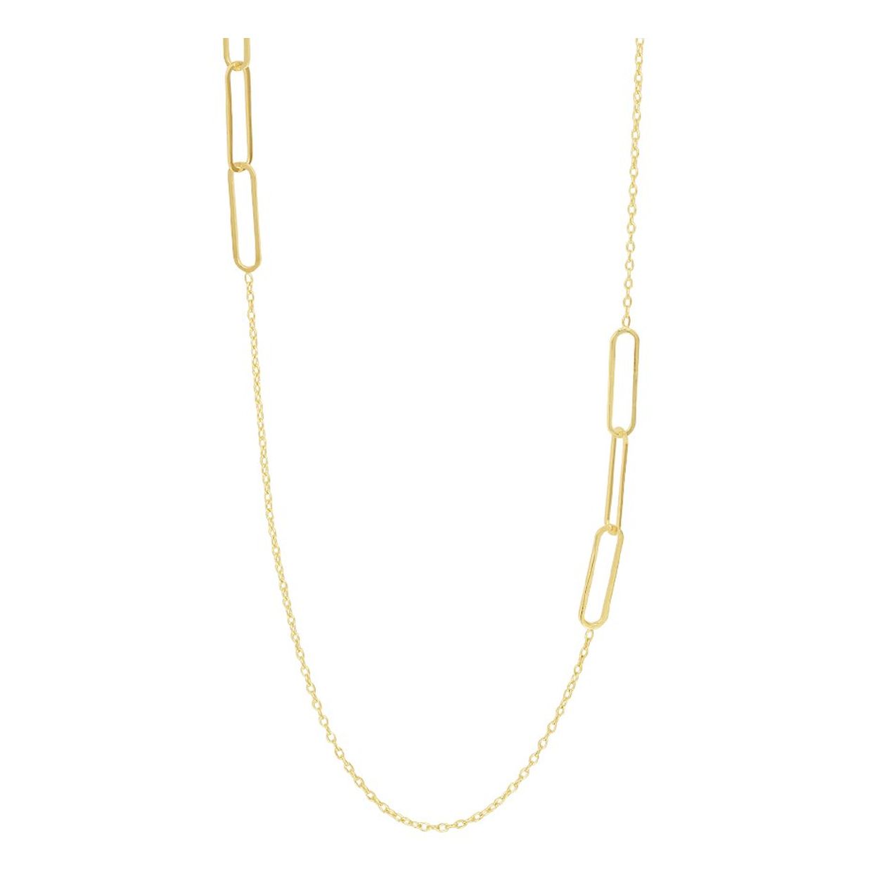 14k Geelgouden collier met een breedte van 4mm. Het collier heeft een draaglengte van 80cm en is uitgevoerd met een stevige karabijn sluiting.
