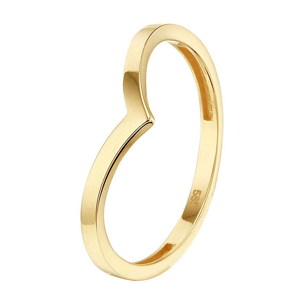 14k Geelgouden ring. De ring heeft een breedte van 5.5mm.