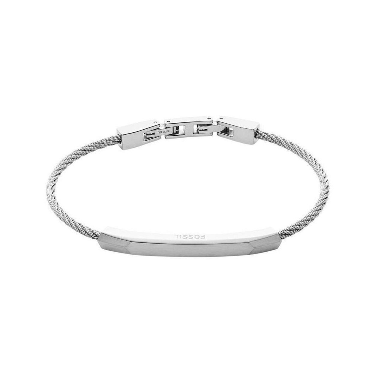 Zilveren herenarmband van Fossil.