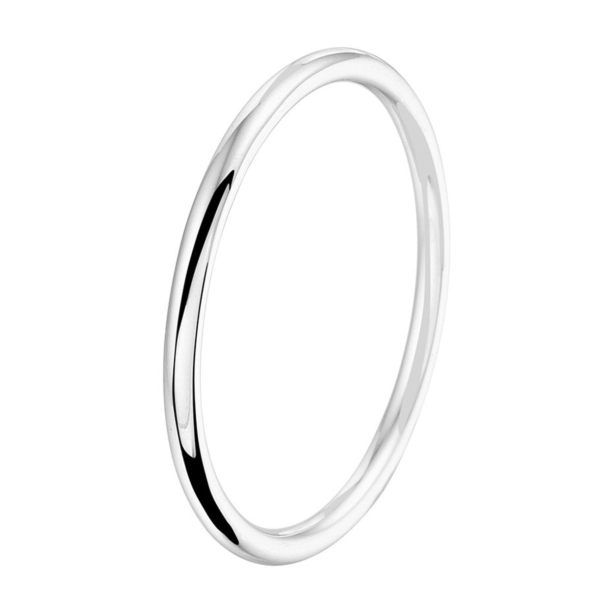 14k Witgouden aanschuifring. De ring heeft een breedte van 1.5mm.