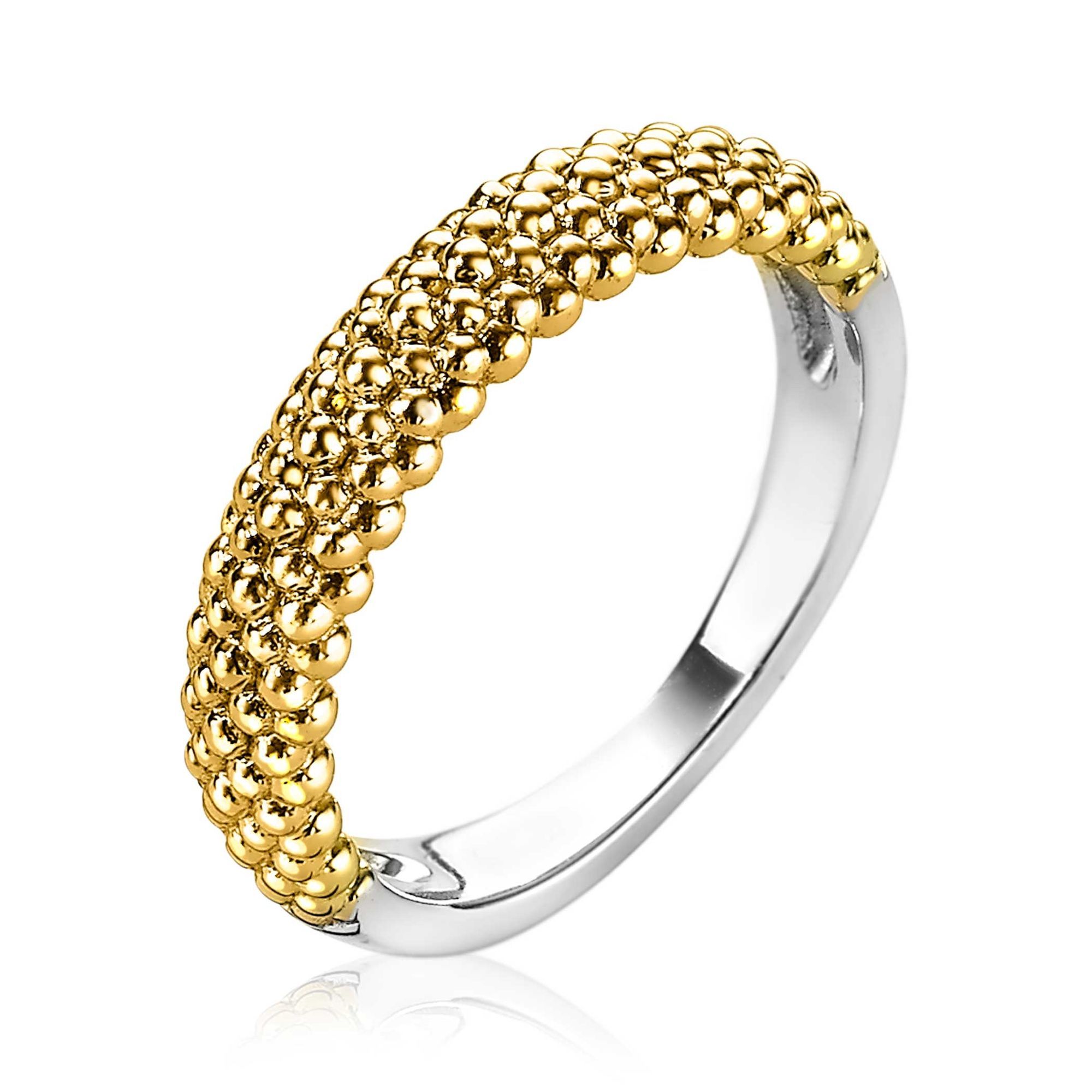 ZINZI zilveren ring glinsterende bolletjes