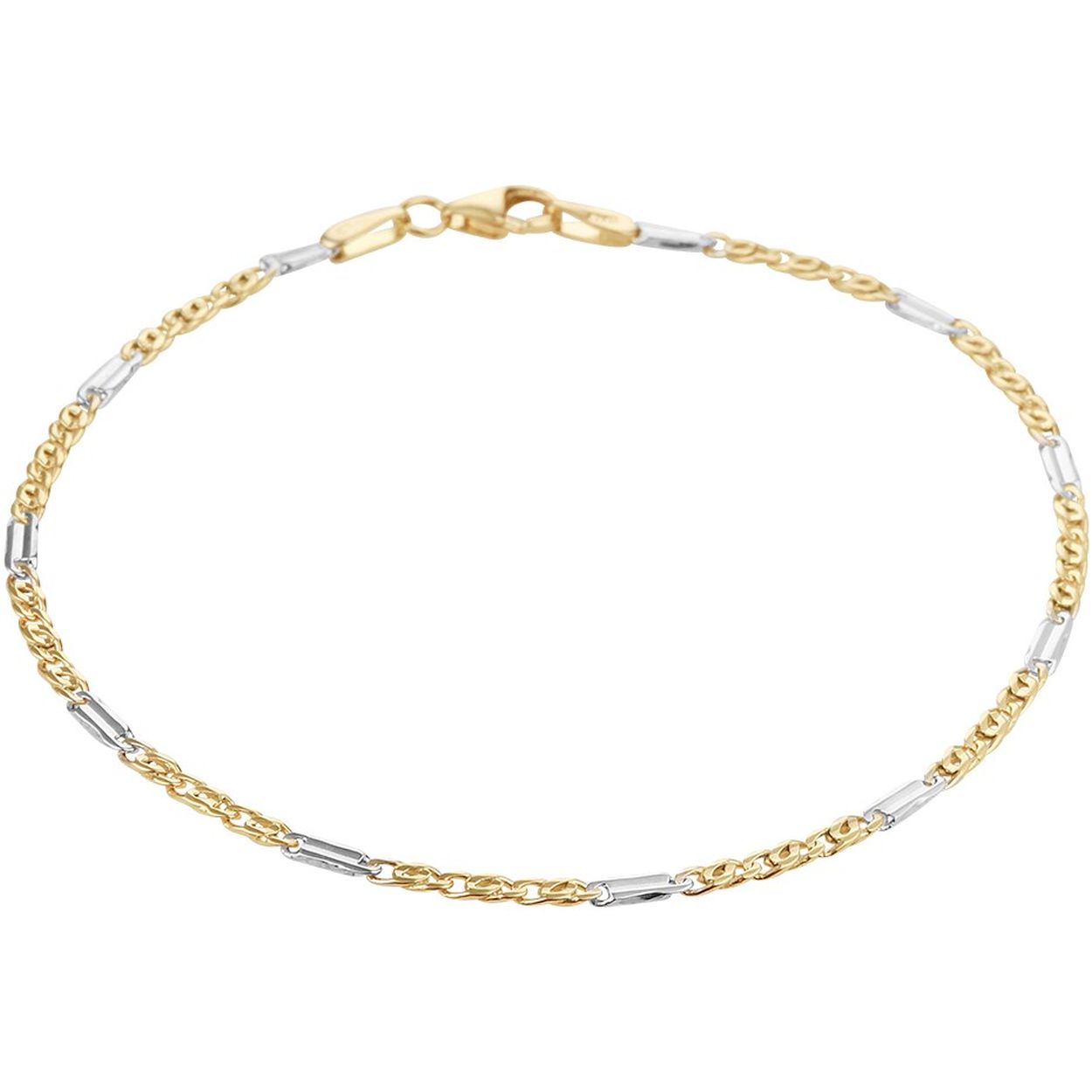 Bicolor gouden armband
Breedte: 1.9mm
Lengte: 18cm