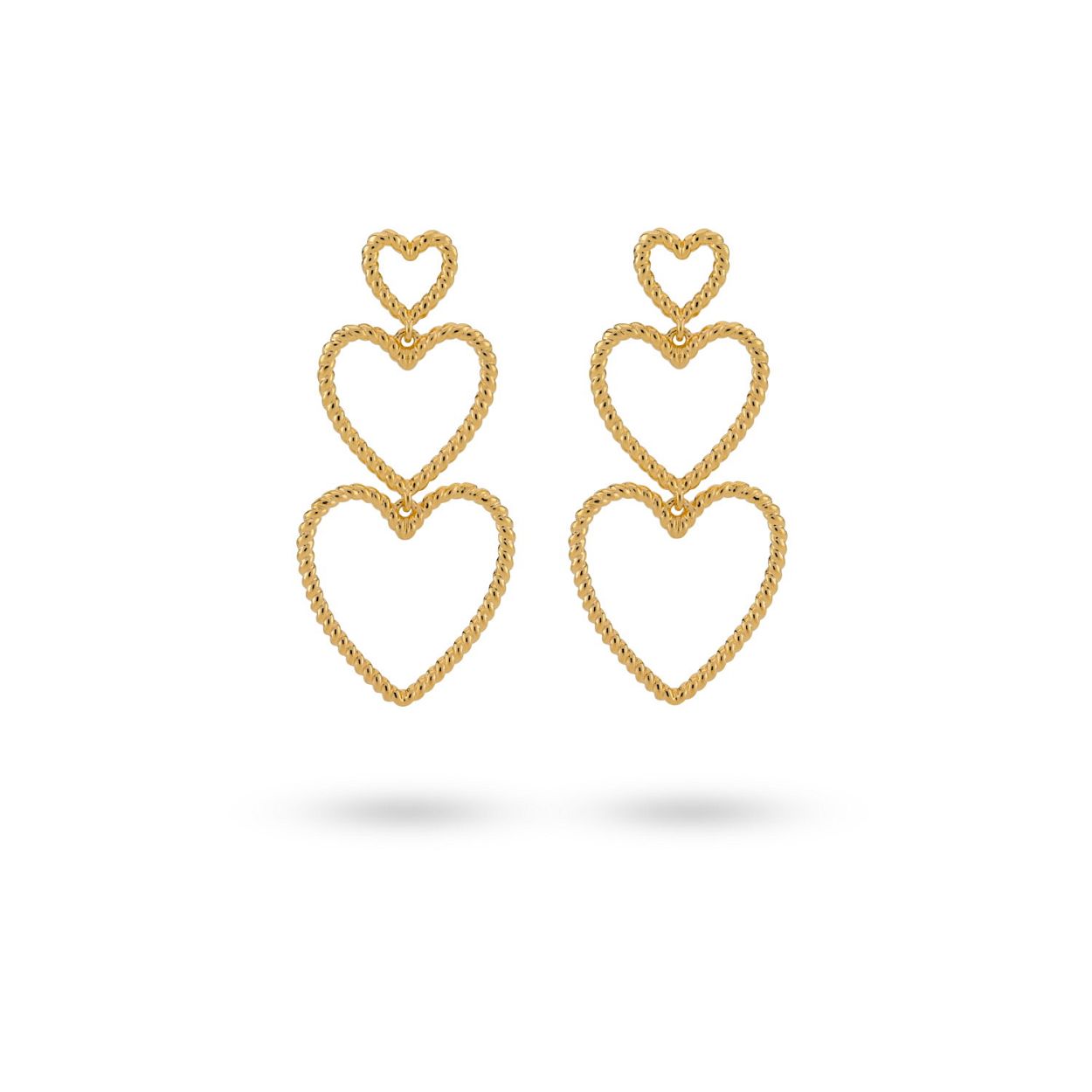 Statement oorbellen in hartvorm - 42442Y