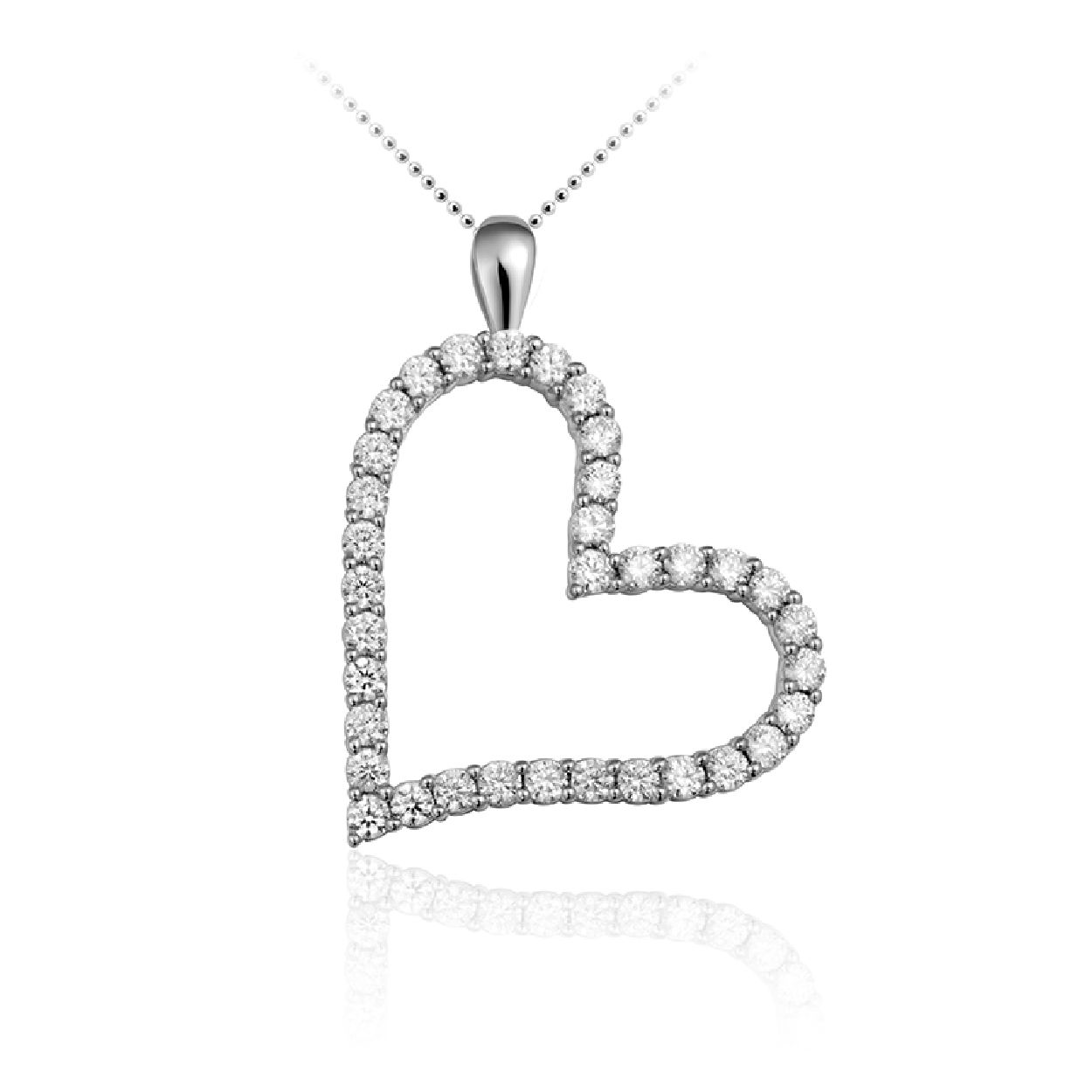 Schitterende zilveren hanger hart bezet met briljant geslepen zirkonia's. Formaat van de hanger is 36 x 32 mm.

Leuk om te combineren met andere sieraden uit onze collectie.